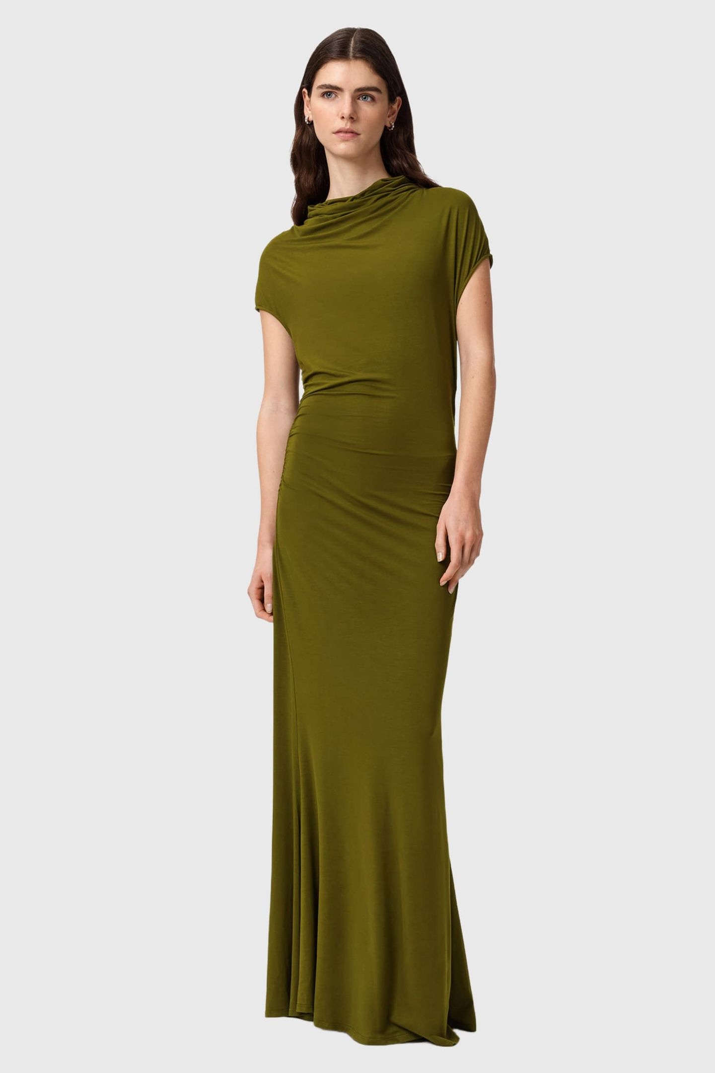 SELENA DRESS KHAKI GREEN 3