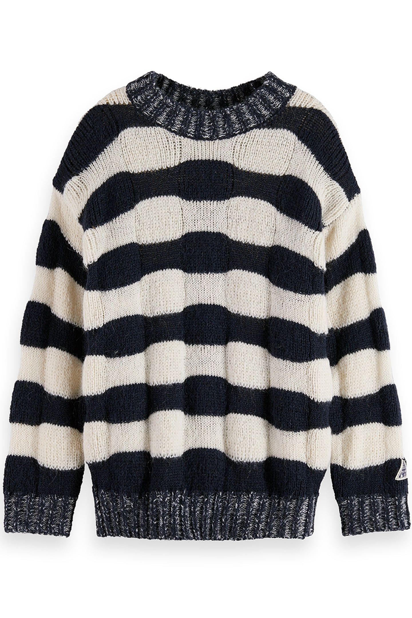 GIRL LOOSE-FIT CHUNKY STRIPED PULLOVER SKY CAPTAIN 1