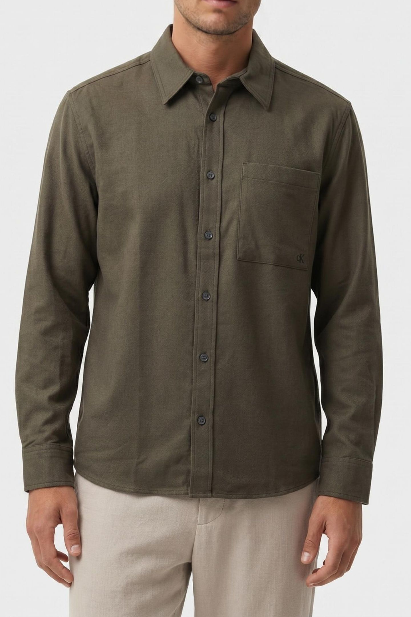 LS MELANGE FLANNEL SHIRT FATIGUE 1