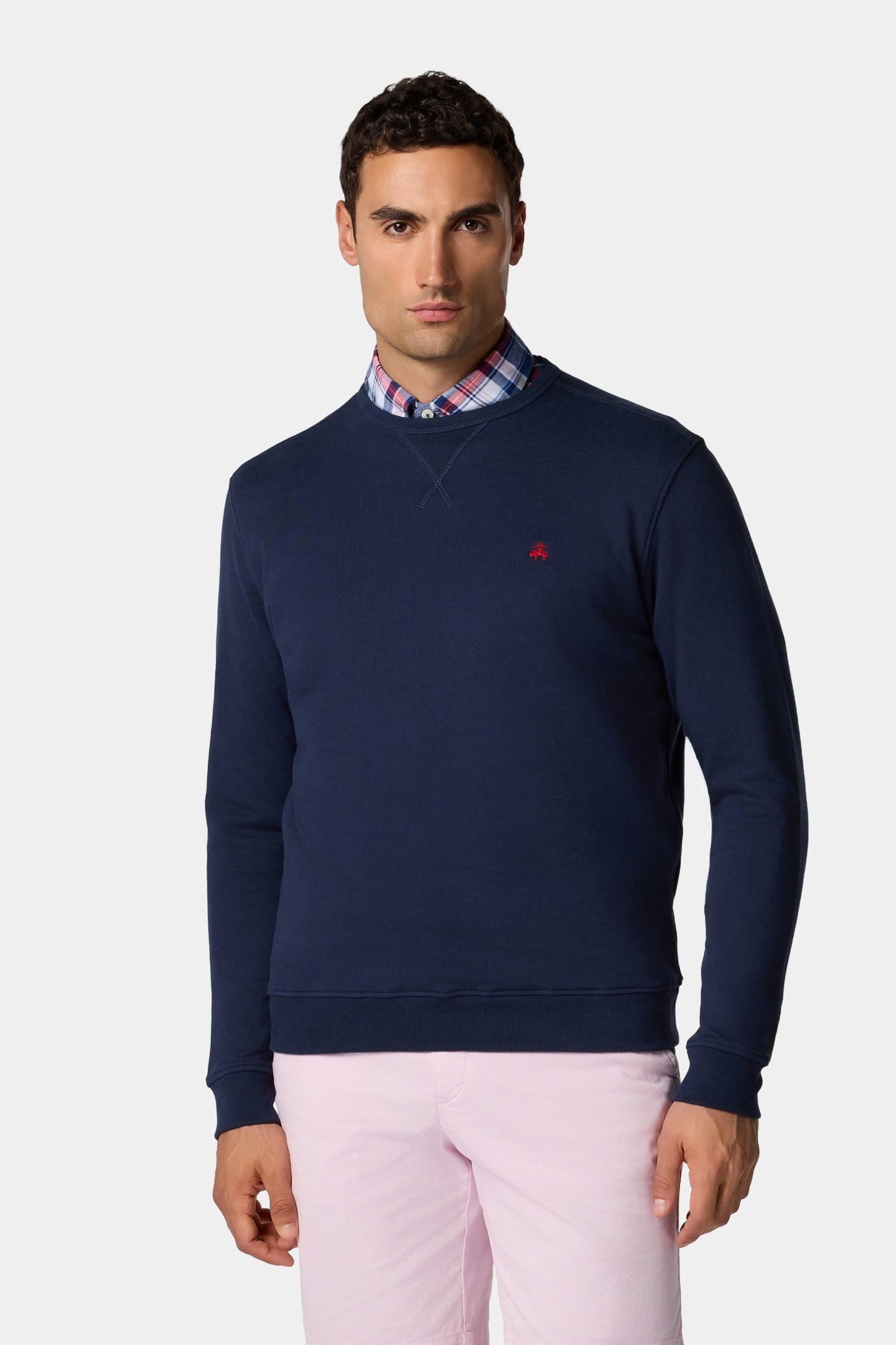 GOLDEN FLEECE EMBROIDERY CREWNECK SWEATSHIRT NAVY 1