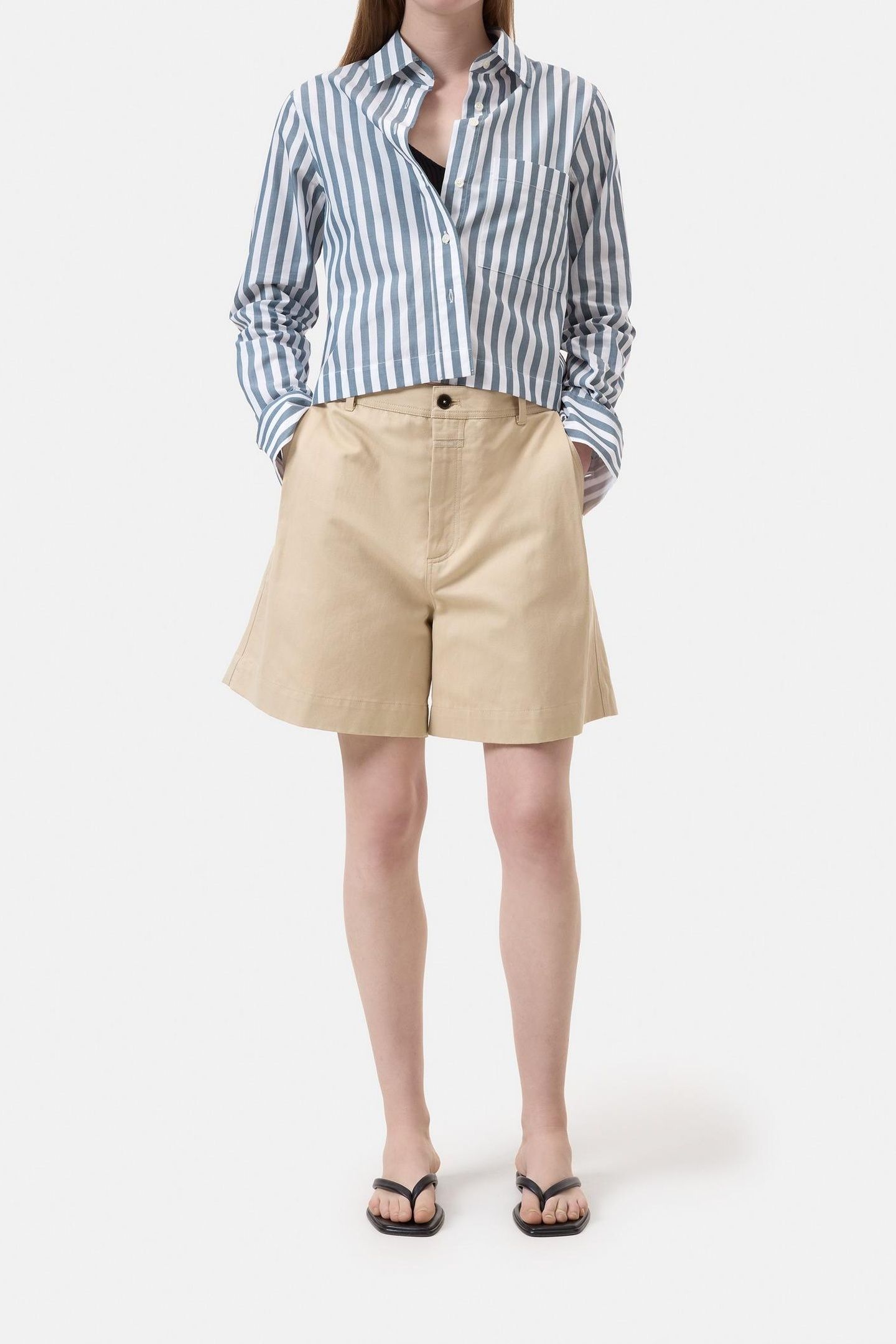 CROPPED CLASSIC SHIRT LED GREY 2