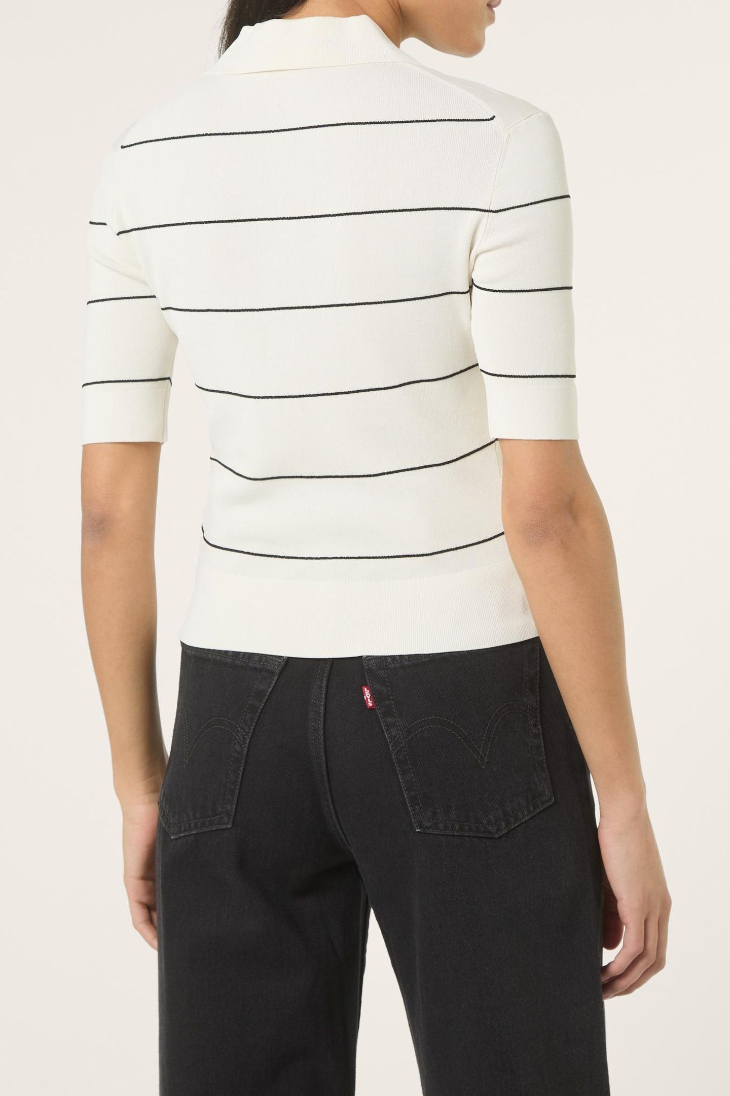MONTECARLO SLIM FINE KNITTED POLO SHIRT EGRET 3