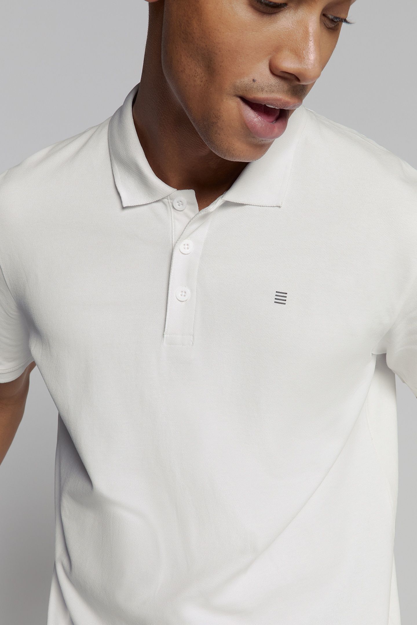 POLO PIQUE SOLID STRETCH WHITE 7
