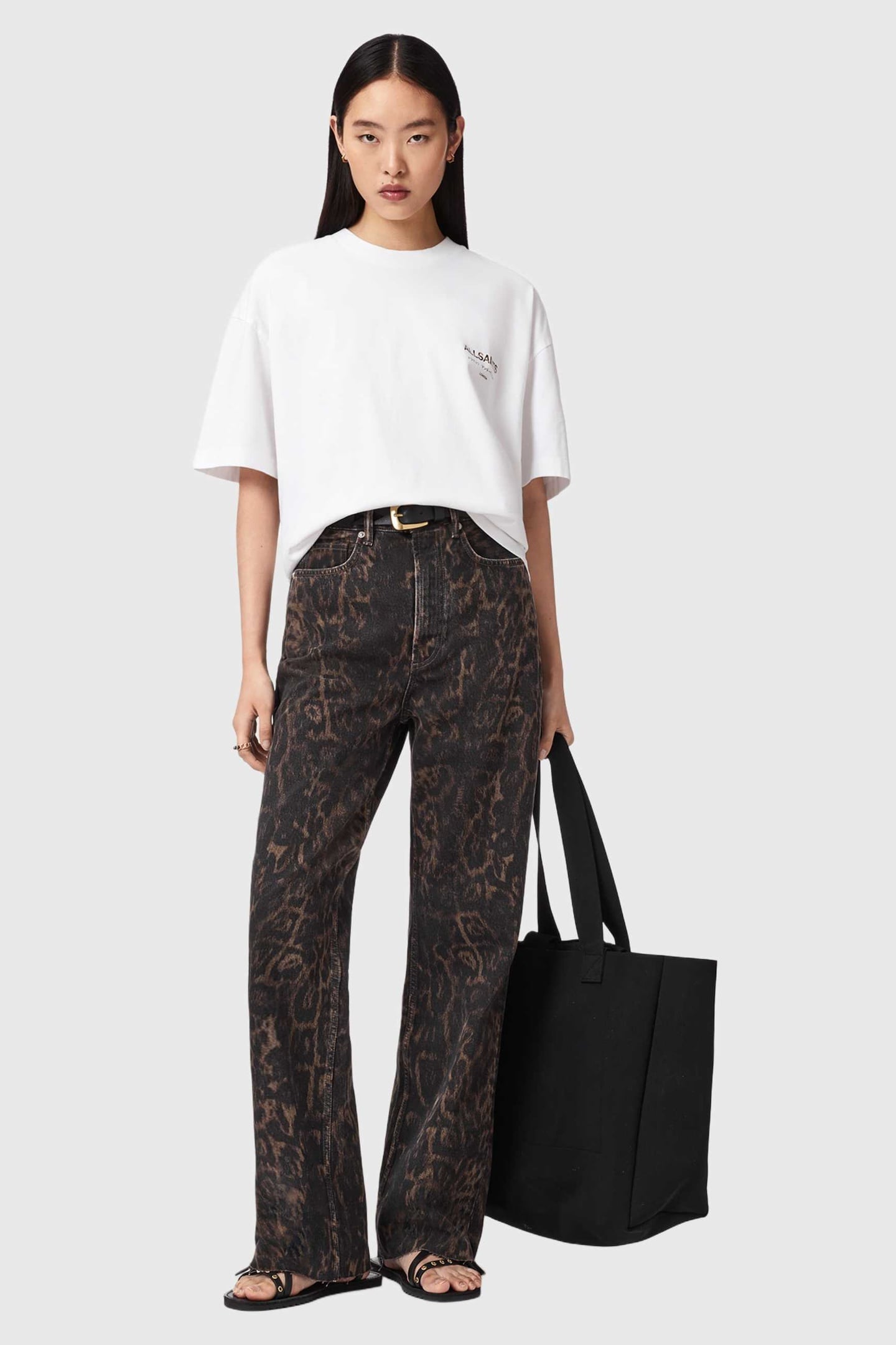 UNDERGROUND ETTA TEE WHITE/COW PRINT 1