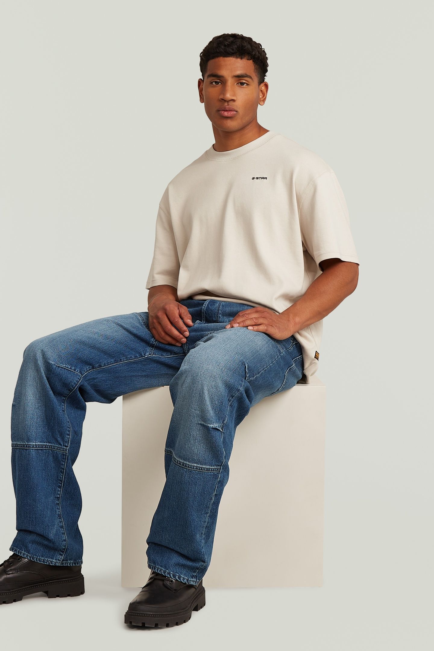 CARPENTER 3D LOOSE JEANS MEDIUM BLUE 4