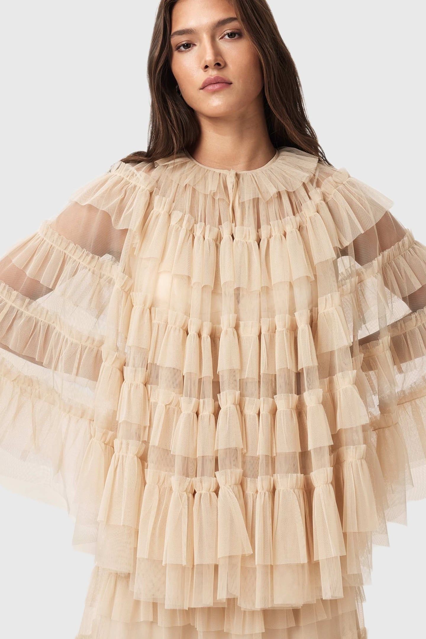 AUDE RUFFLE CAPE BLUSH PINK 1