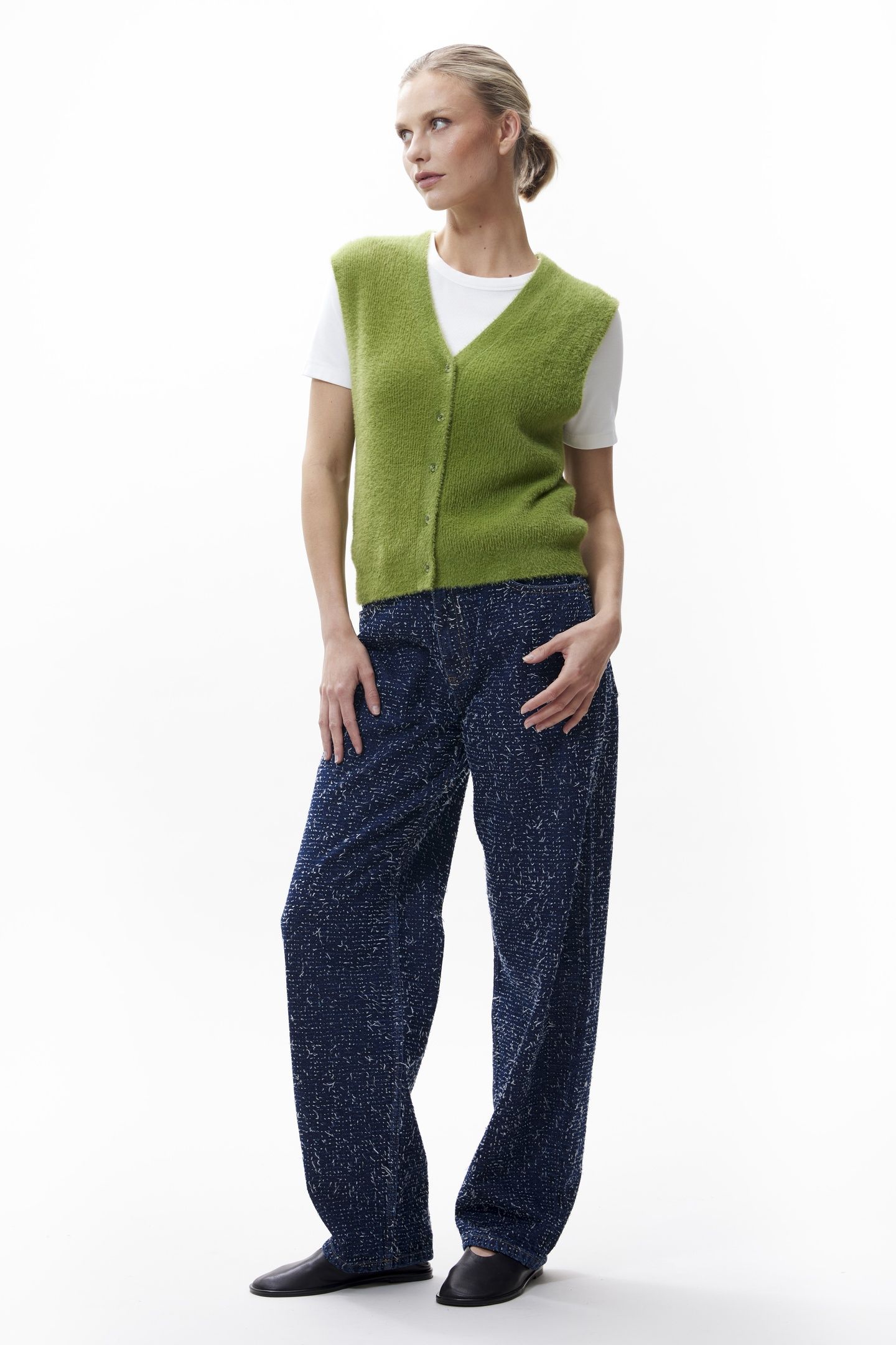VNECK FUZZY SPENCER GRASSHOPPER 1