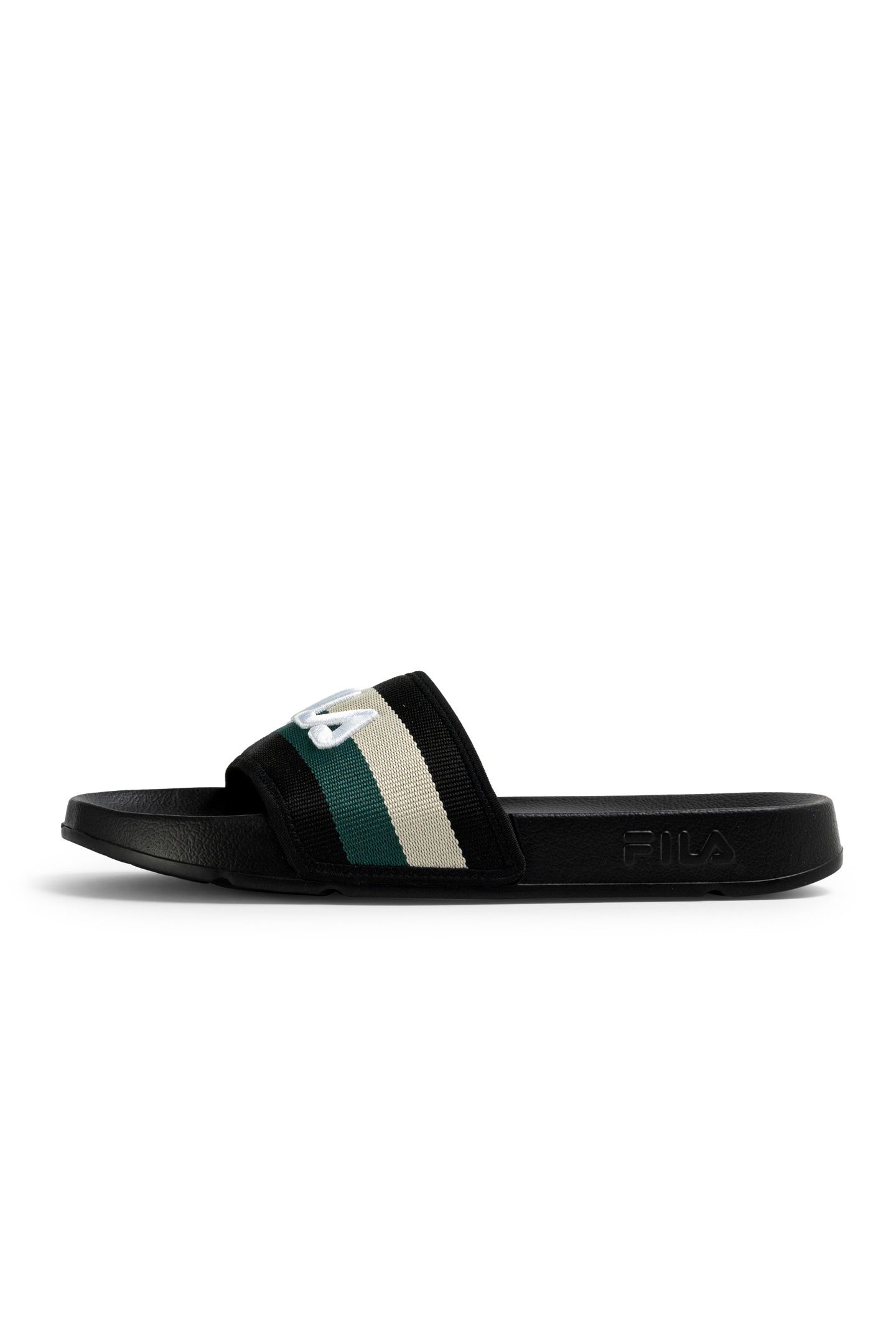 MORRO BAY STRIPES SLIPPER BLACK-POSY GREEN 1
