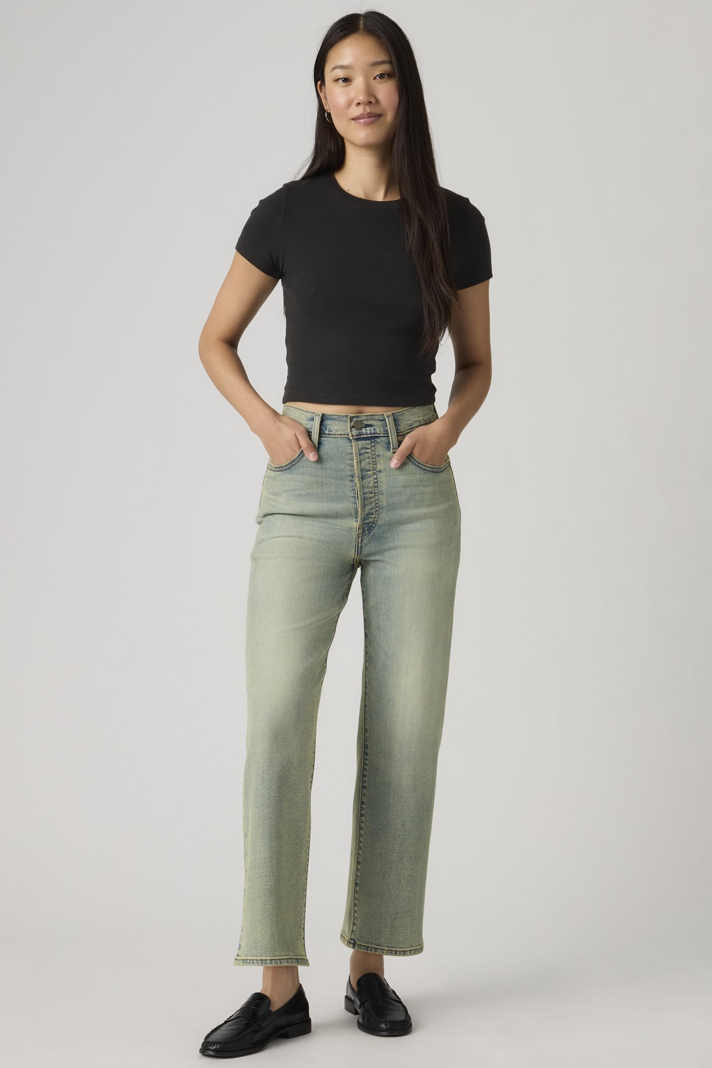 RIBCAGE STRAIGHT ANKLE JEANS 1
