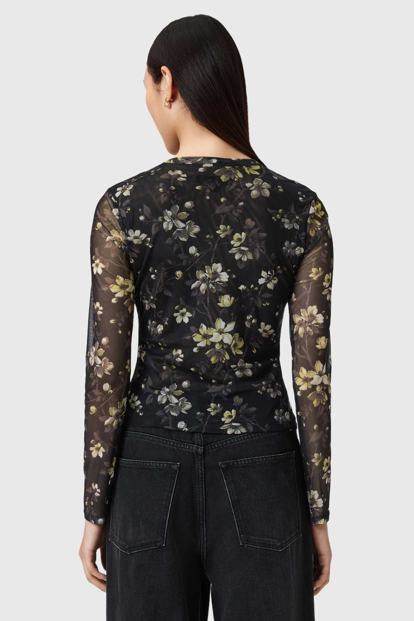 ELLIE MESH LS TEE VINE BLACK 6