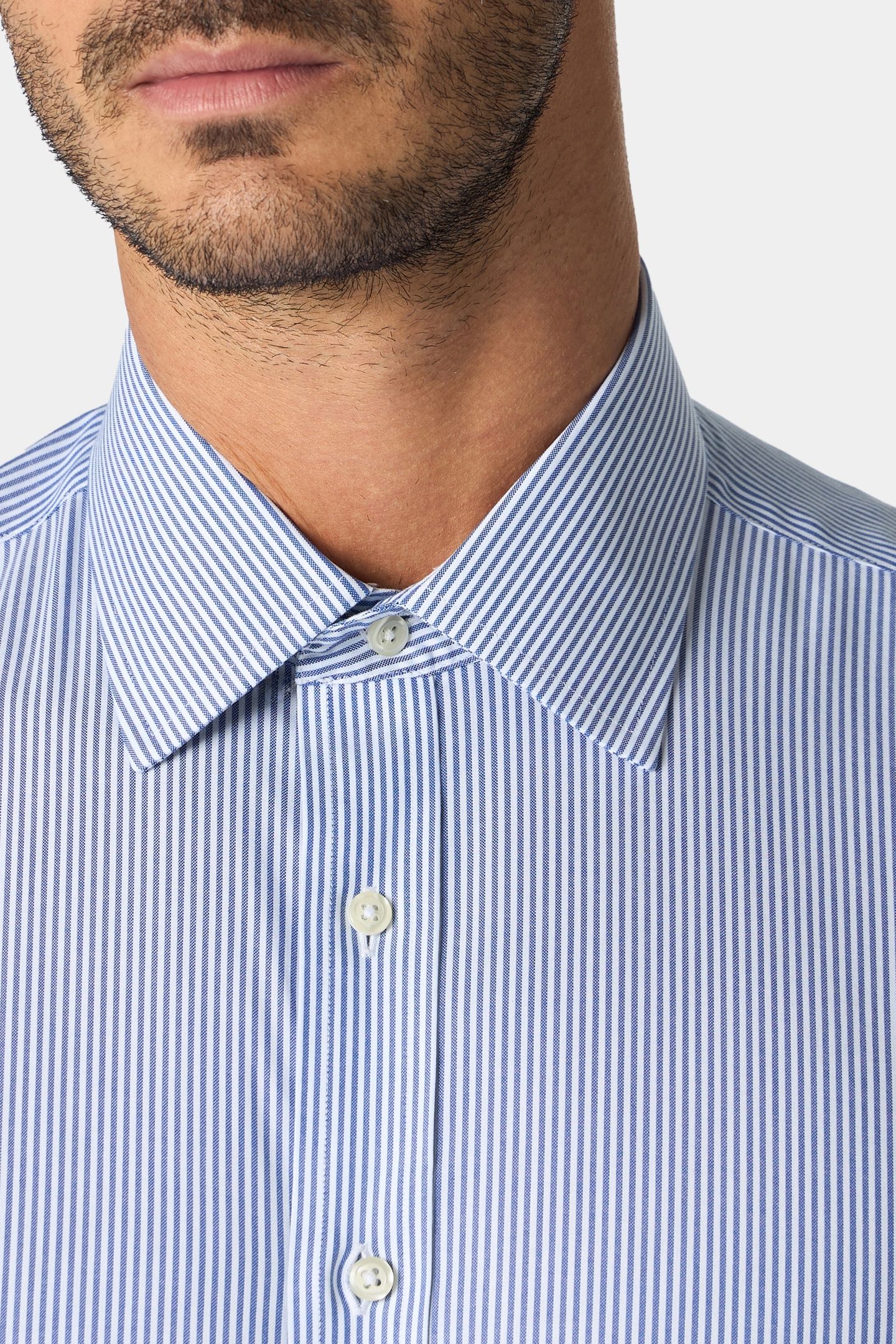 SUPIMA STRETCH SLIM FIT DRESS SHIRT WITH AINSLEY COLLAR BLUE 5