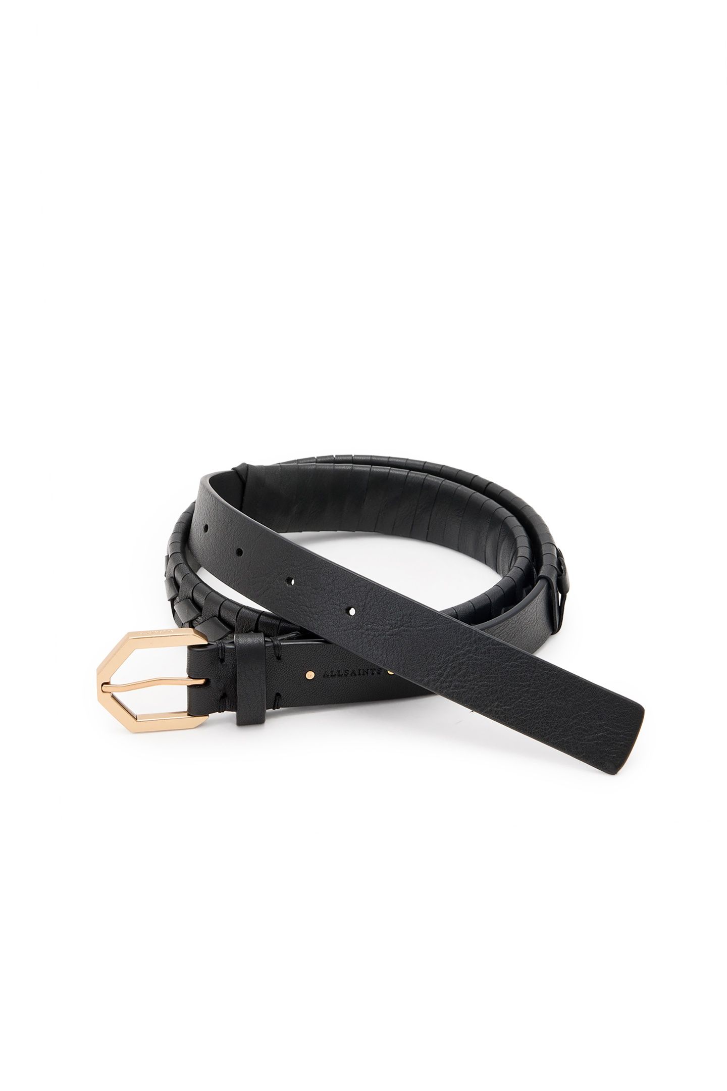 STORM WOVEN BELT BLACK/WARM BRASS 3