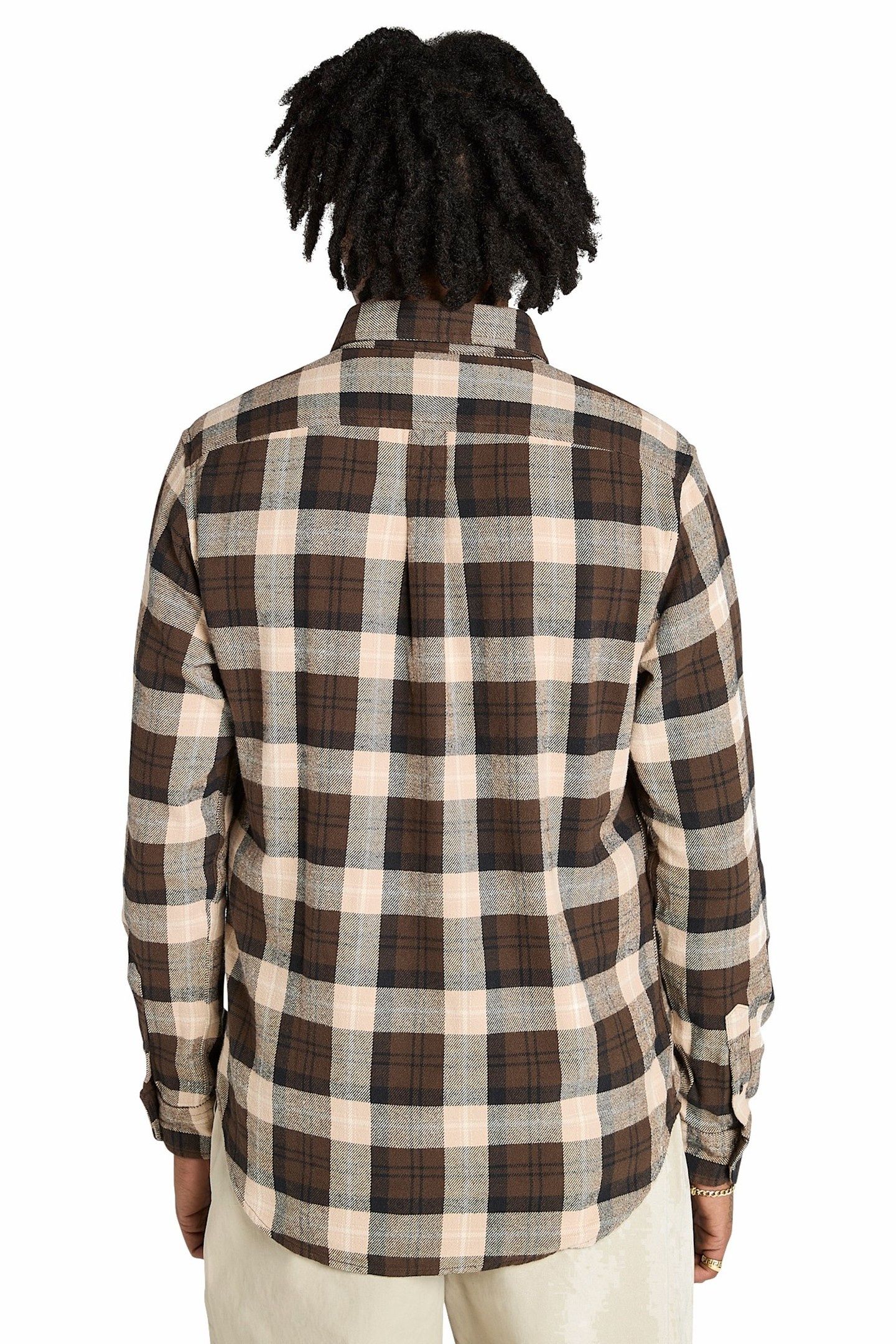 MIDWEIGHT FLANNEL CHECK SHIRT CHOCOLATE BROWN 3