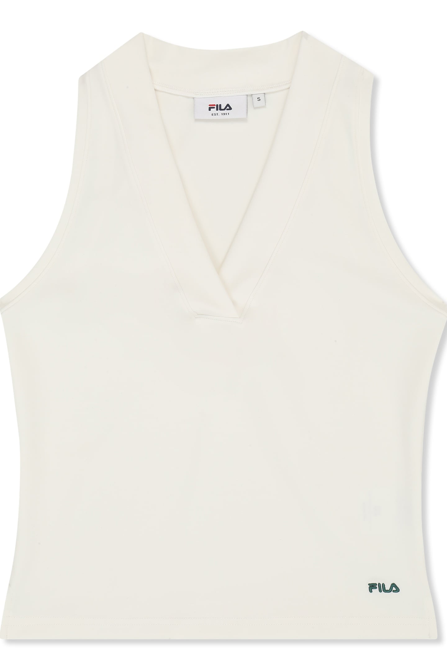 LUNATA GRAPHIC SLEEVELESS V-NECK TOP EGRET 5