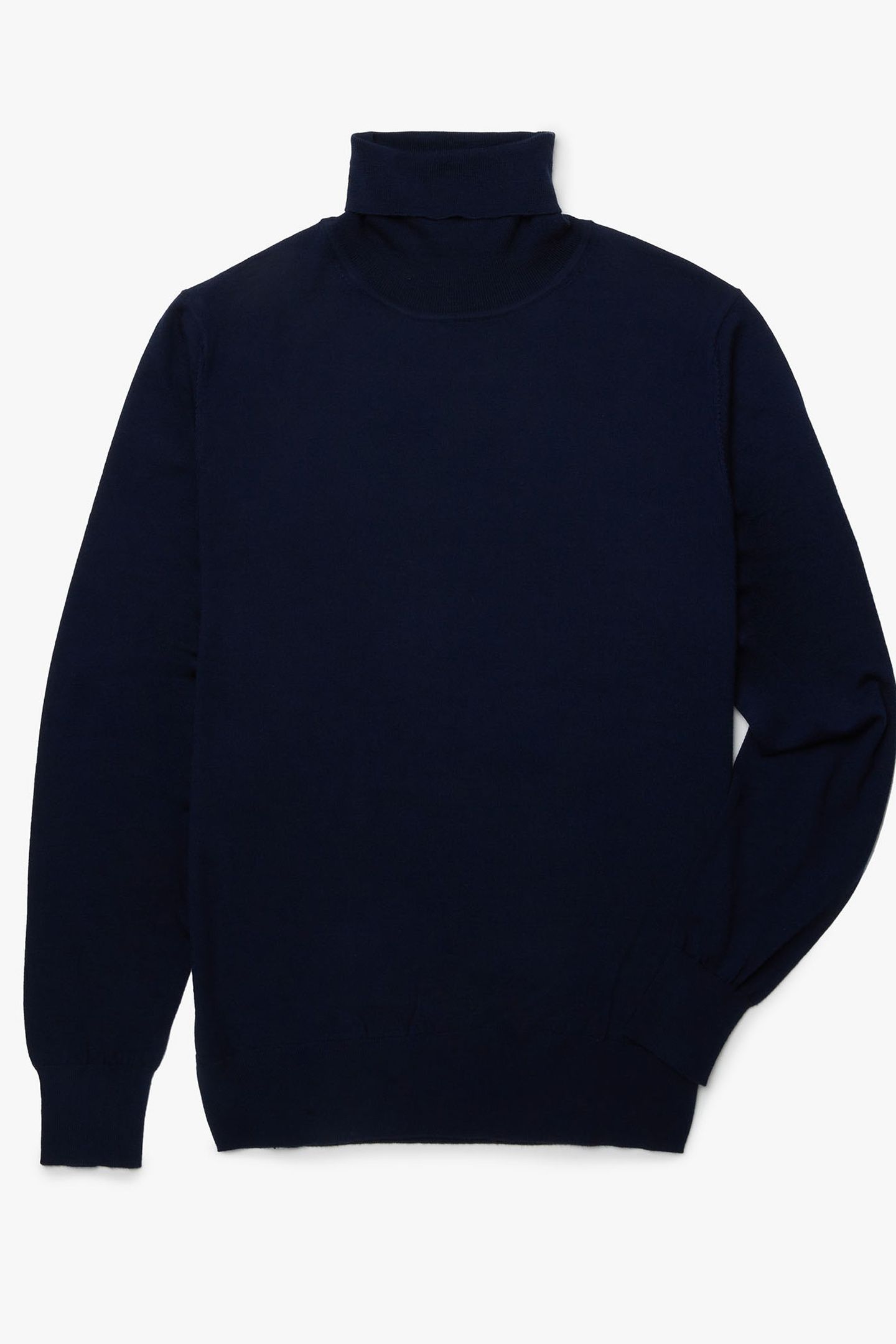 MERINO WOOL TURTLE NECK NAVY 2