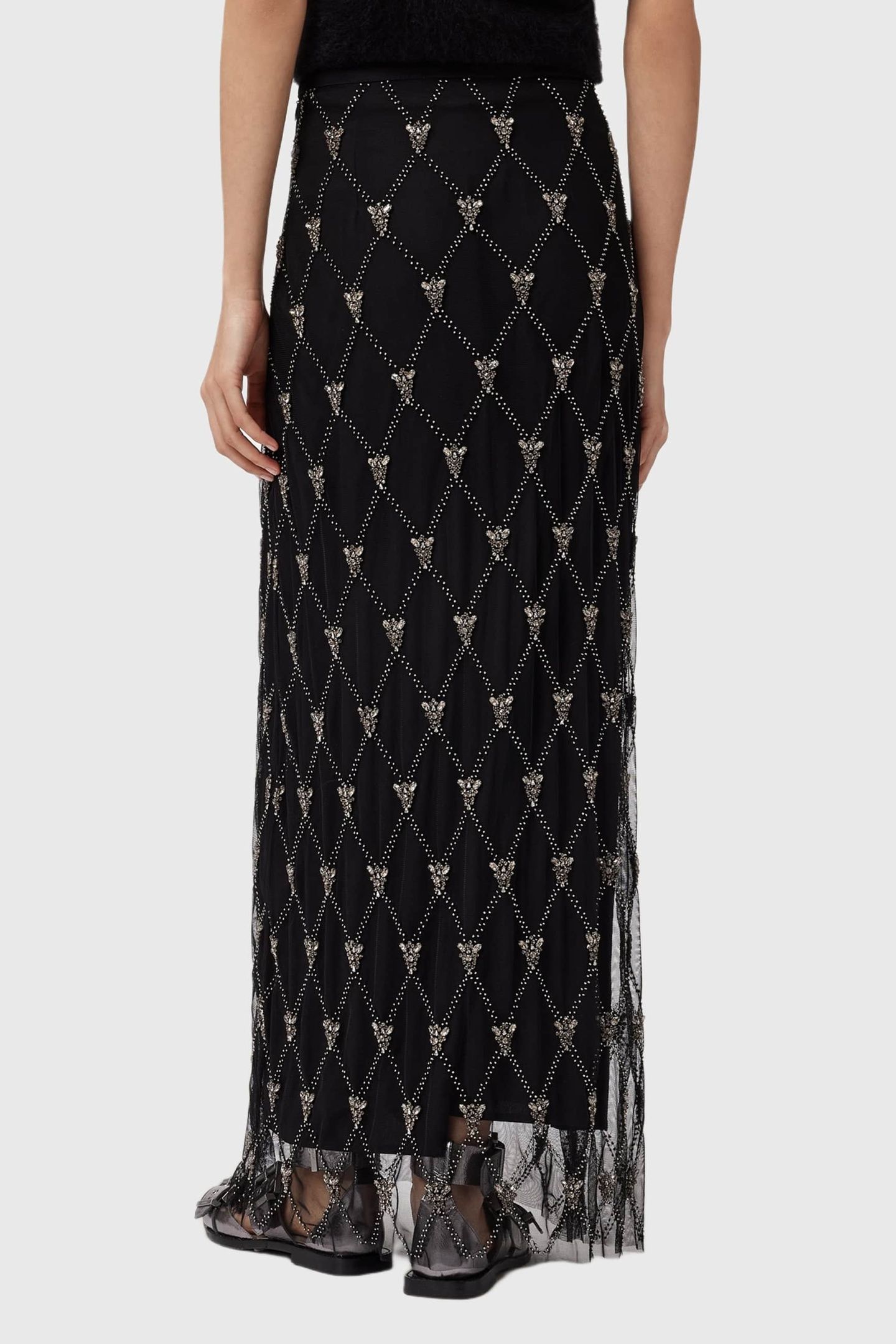 ILKA EMB SKIRT BLACK 5