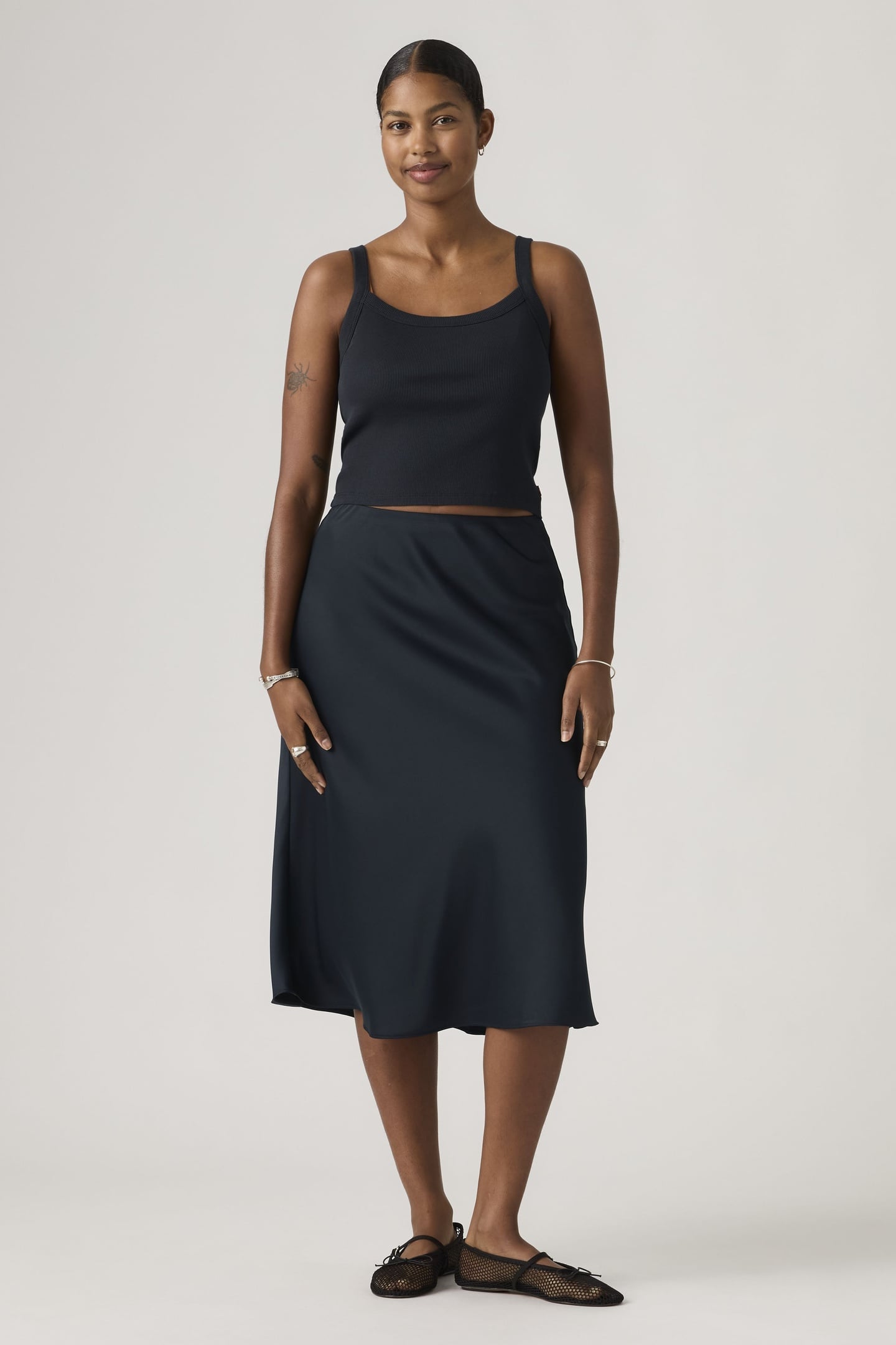 ARIEL MIDI SLIP SKIRT 1