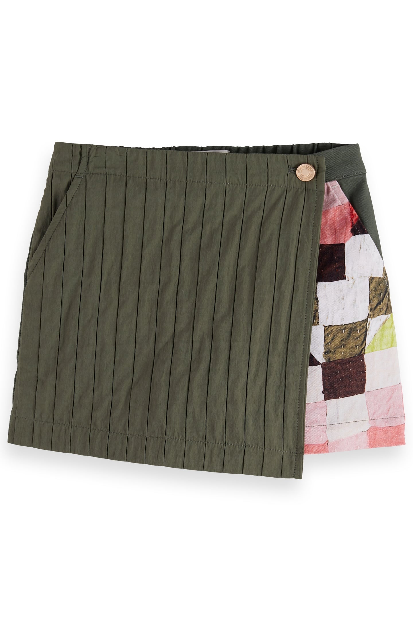 GIRL PATCHWORK SKORT THYME 1
