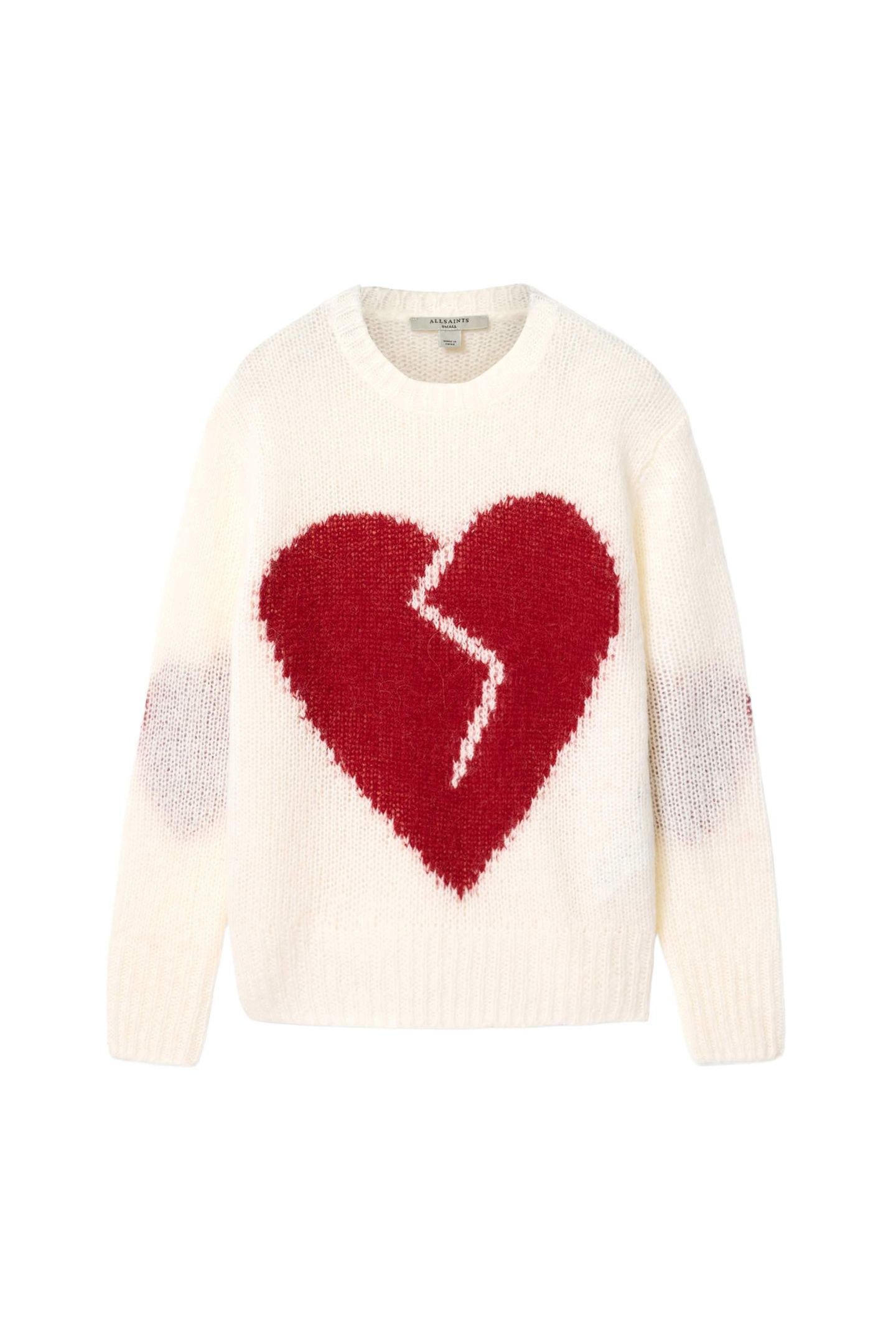 LUVHEART CREW ECRU WHITE/RED 6