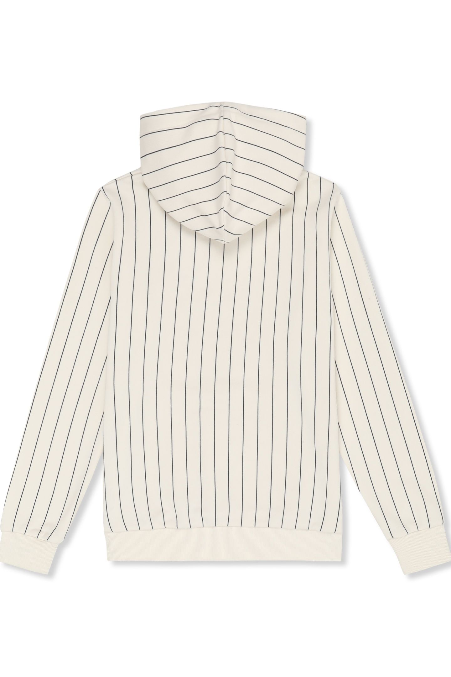 RIFREDI RELAXED GRAPHIC PINSTRIPED HOODIE EGRET / BLACK IRIS 2