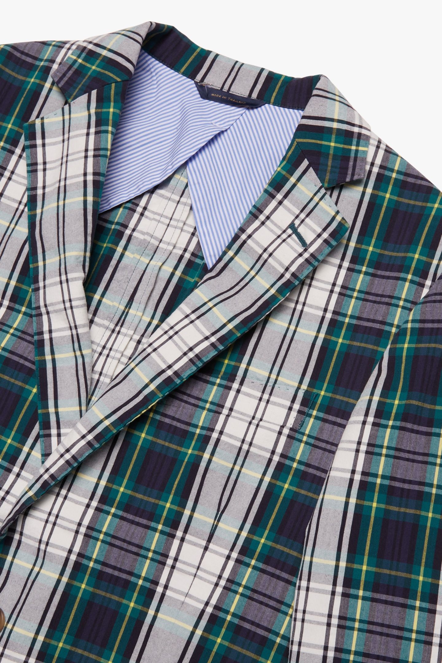 REGENT CLASSIC-FIT MADRAS SPORT COAT OPEN GREEN 6