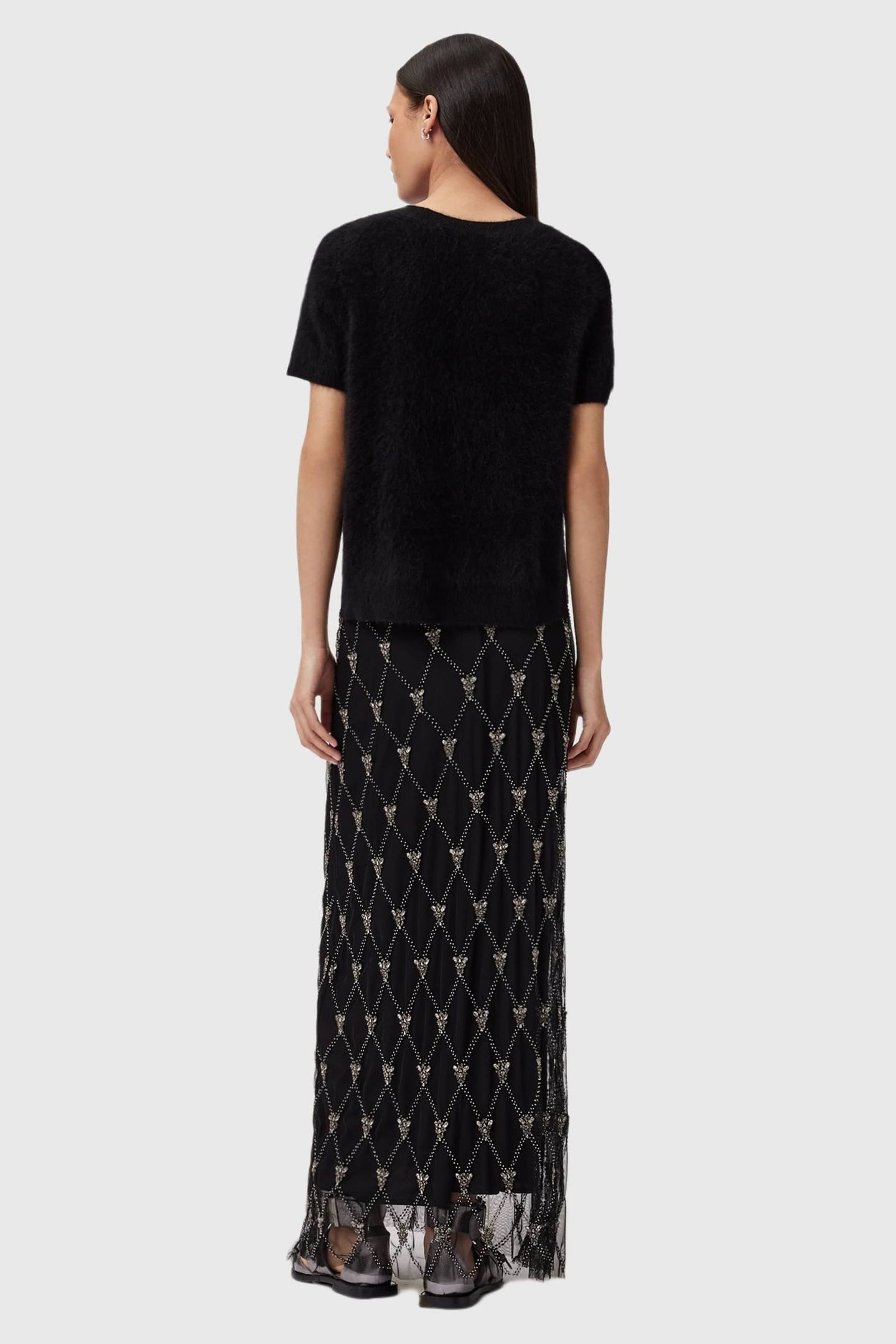ILKA EMB SKIRT BLACK 4