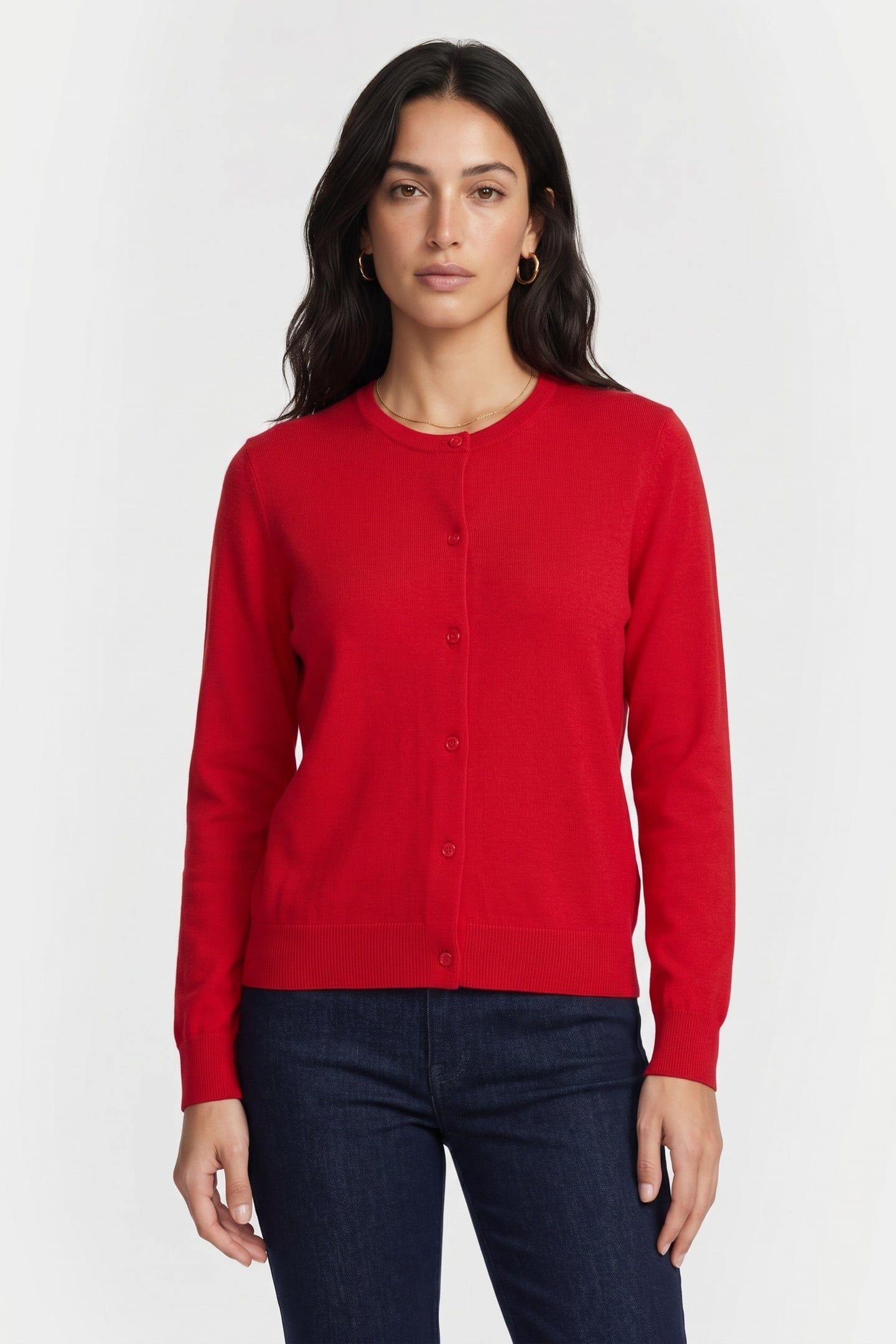 WOOL CARDIGAN RED 1