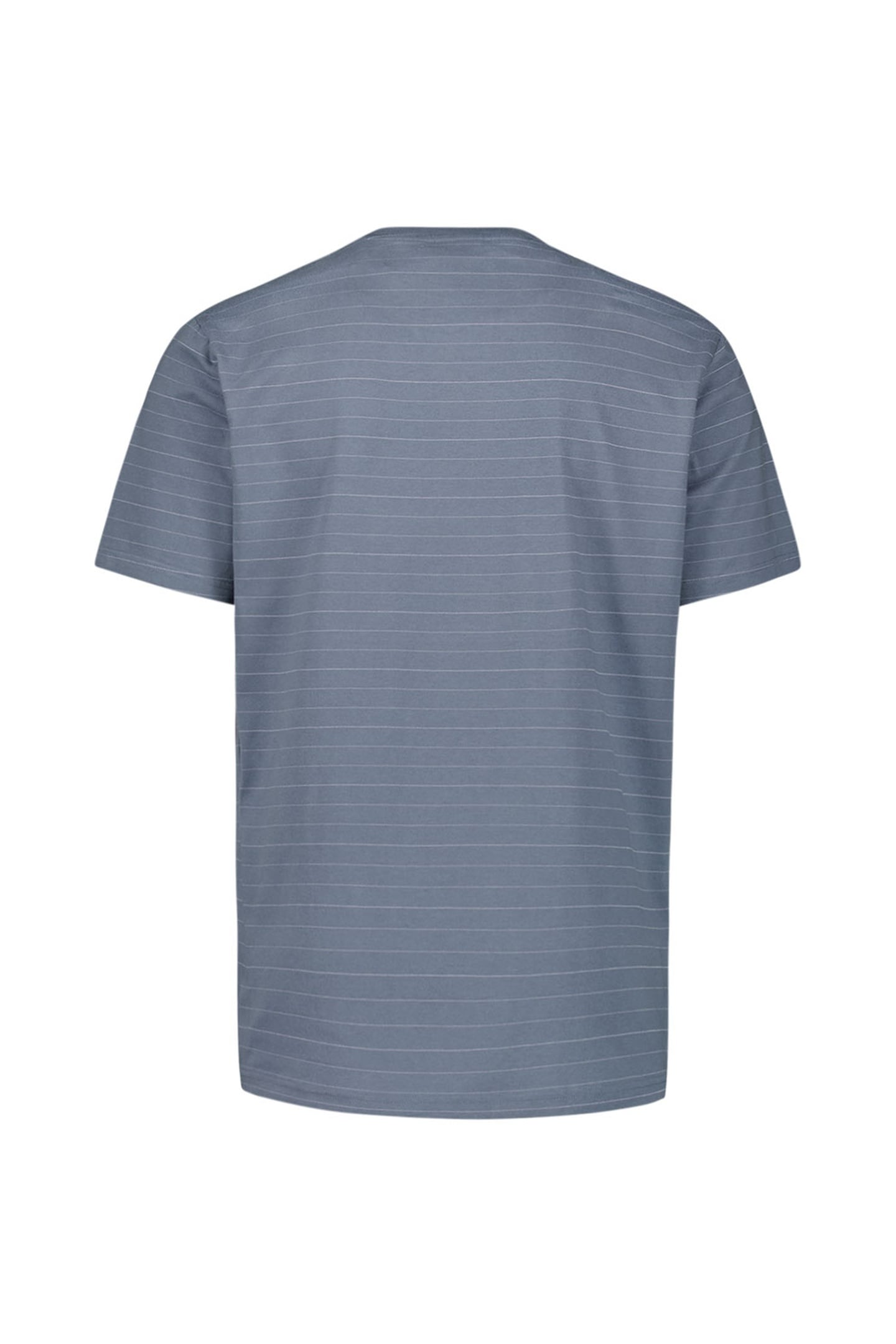 T-SHIRT CREWNECK YARN DYED PIN STRIPE WASHED BLUE 2