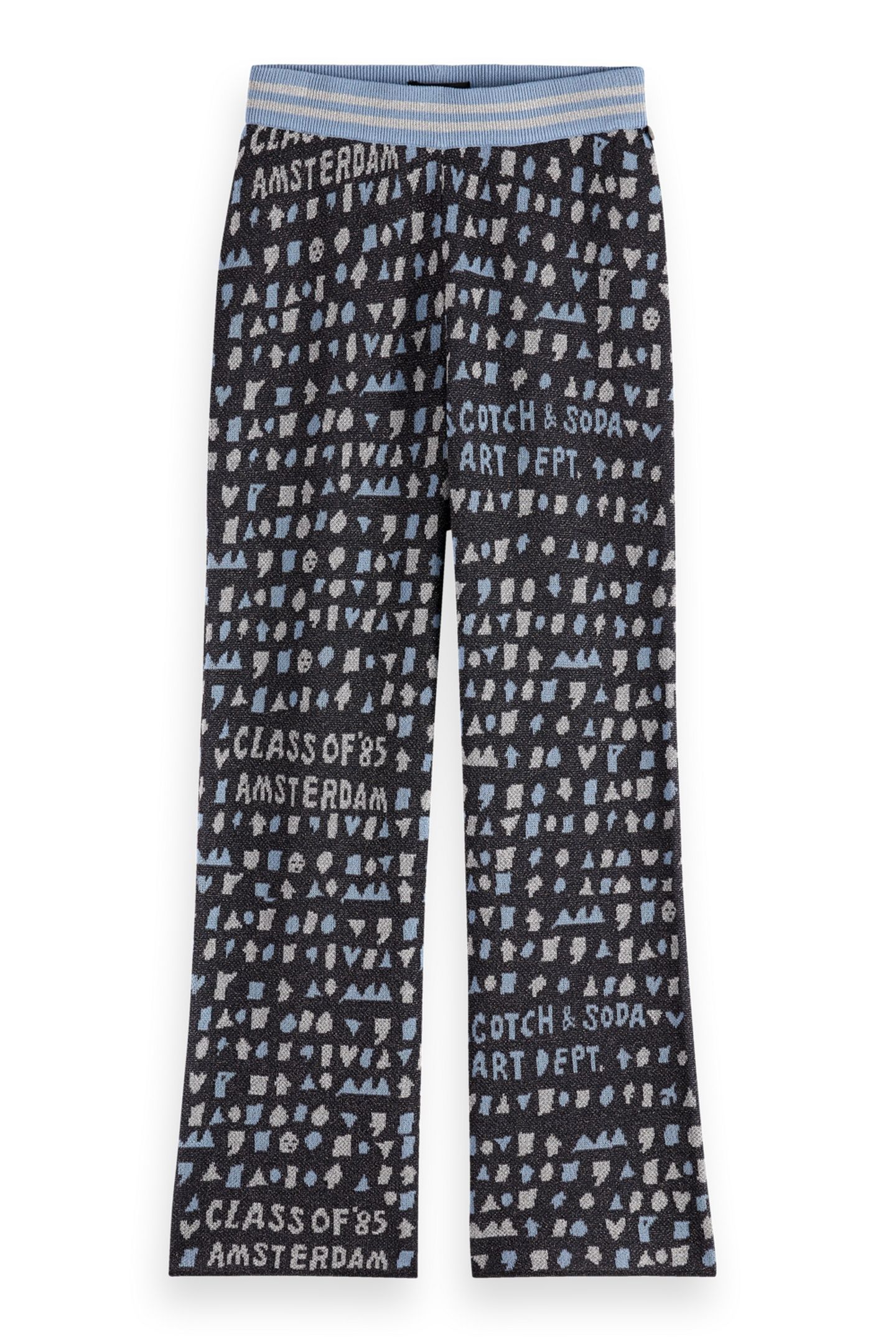 GIRL STRAIGHT-LEG JACQUARD SWEATPANTS CHARCOAL ART 2