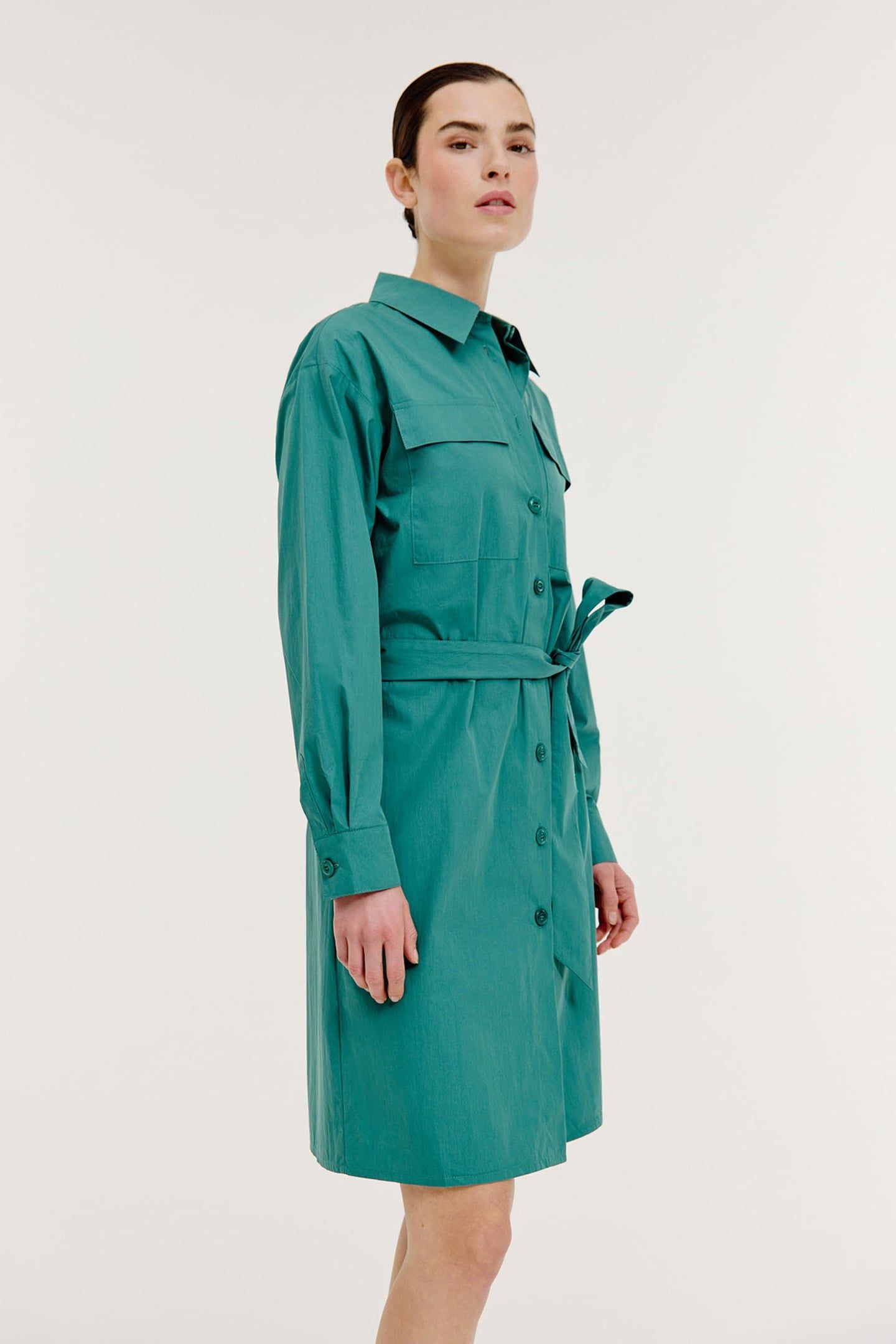 BRIEN DRESS DARK GREEN 2