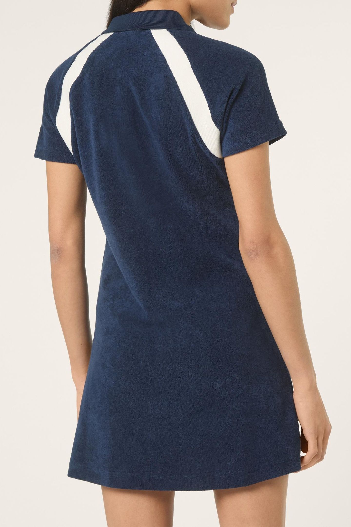 BELFIORE REGULAR TOWELLING TENNIS DRESS BLACK IRIS-EGRET 3