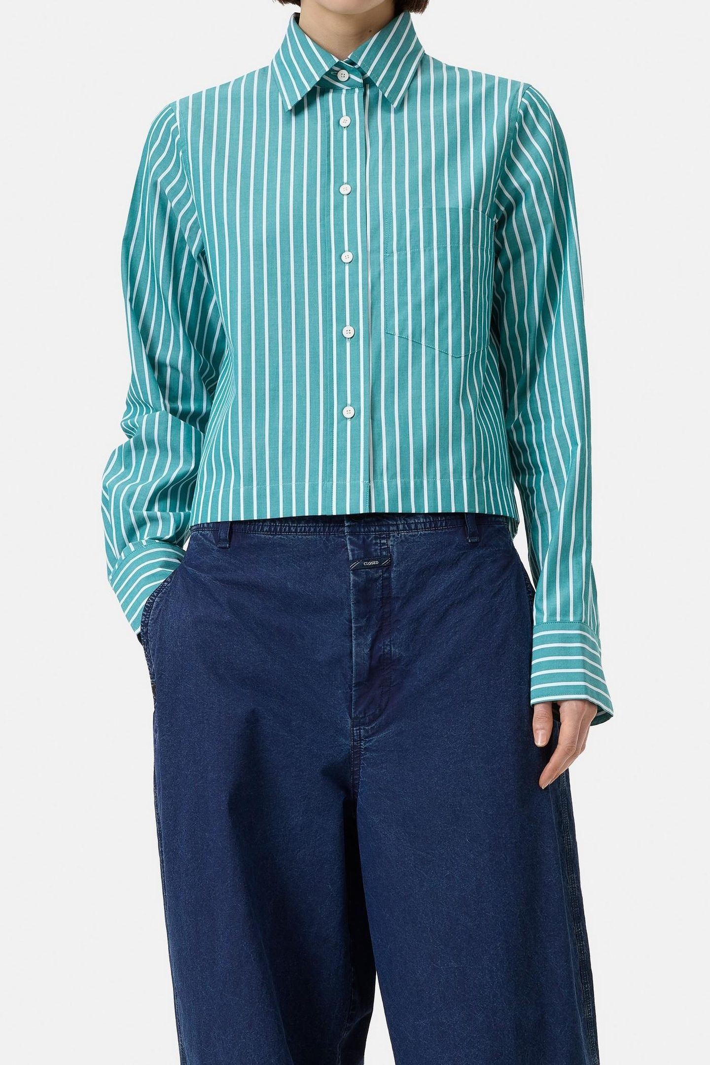CROPPED CLASSIC SHIRT MEADOW GREEN 1