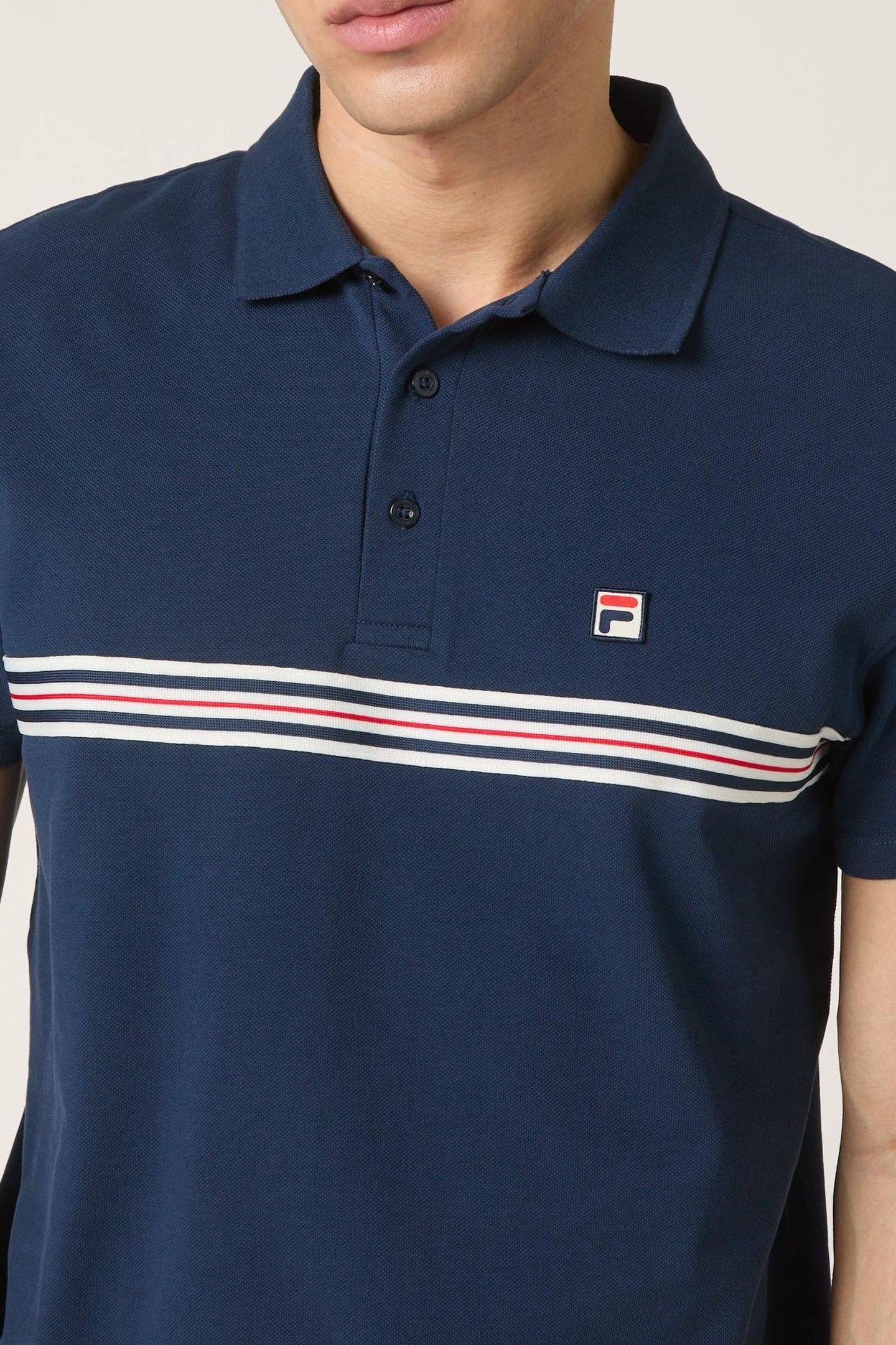 DIECIMO REGULAR HERITAGE TAPE POLO SHIRT BLACK IRIS 4