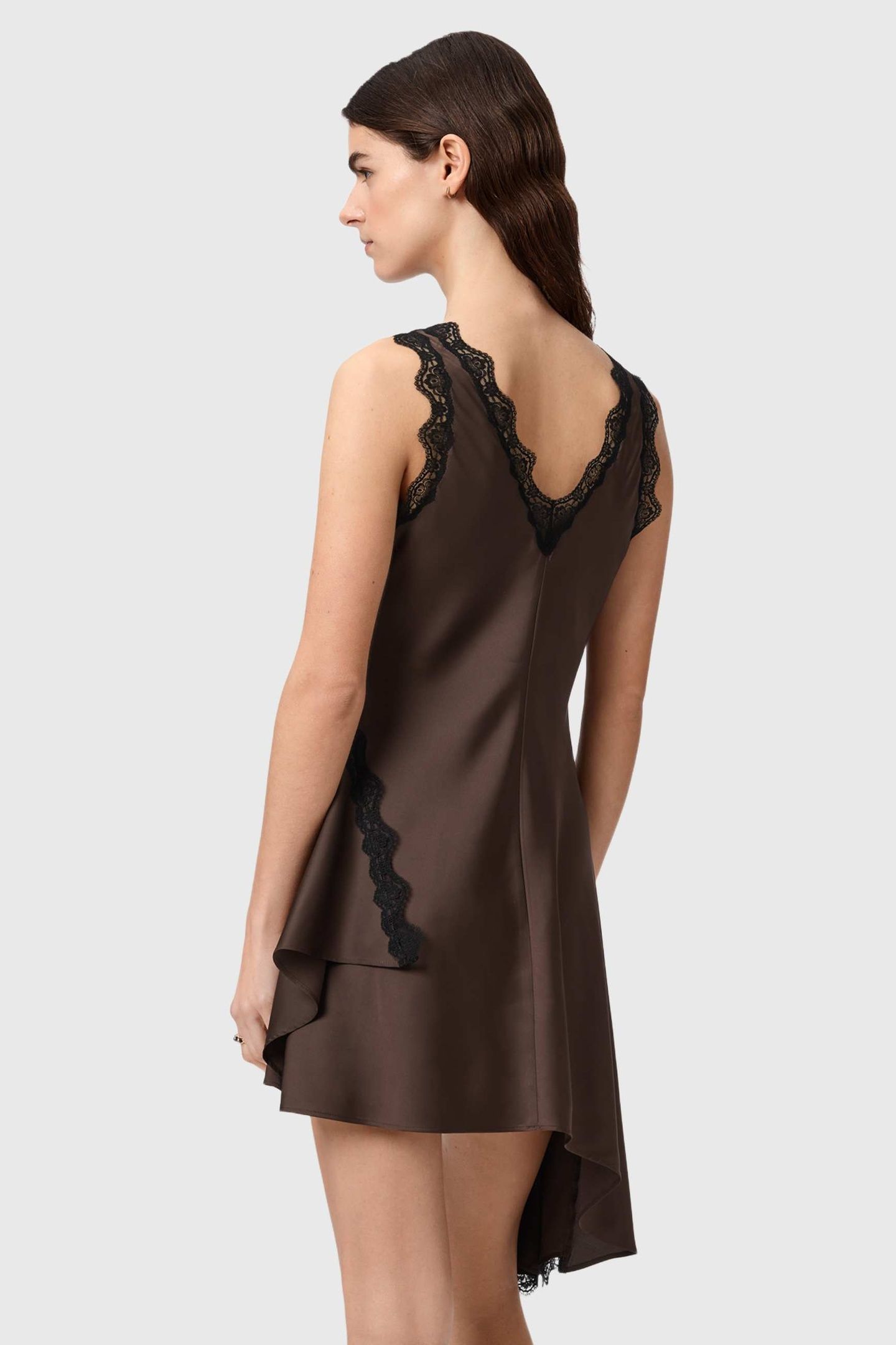 ILKA LACE DRESS BITTER BROWN 4