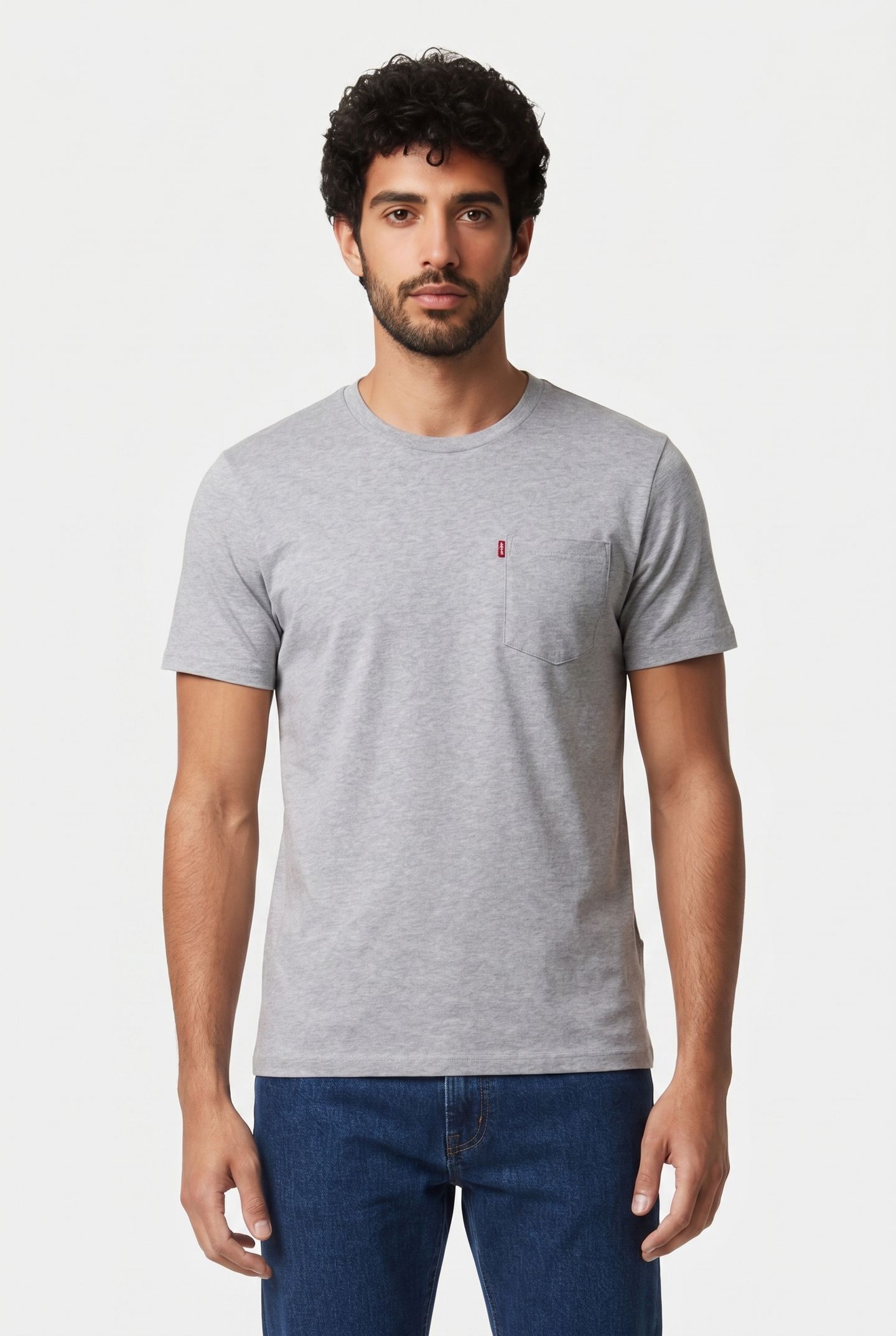 LSESS CLASSIC POCKET TEE MID TONE GREY 1
