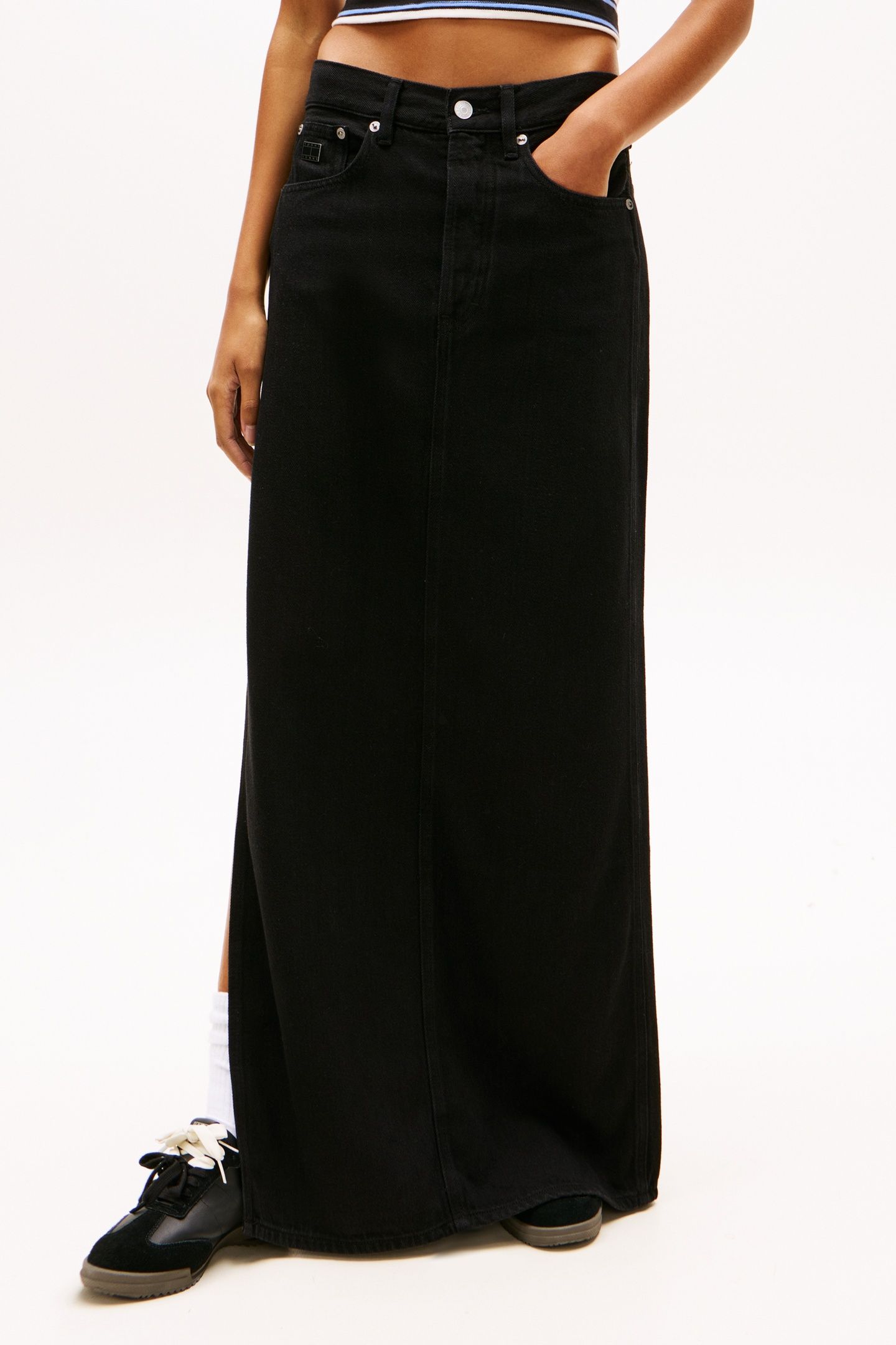 MAXI SKIRT DENIM BLACK 2