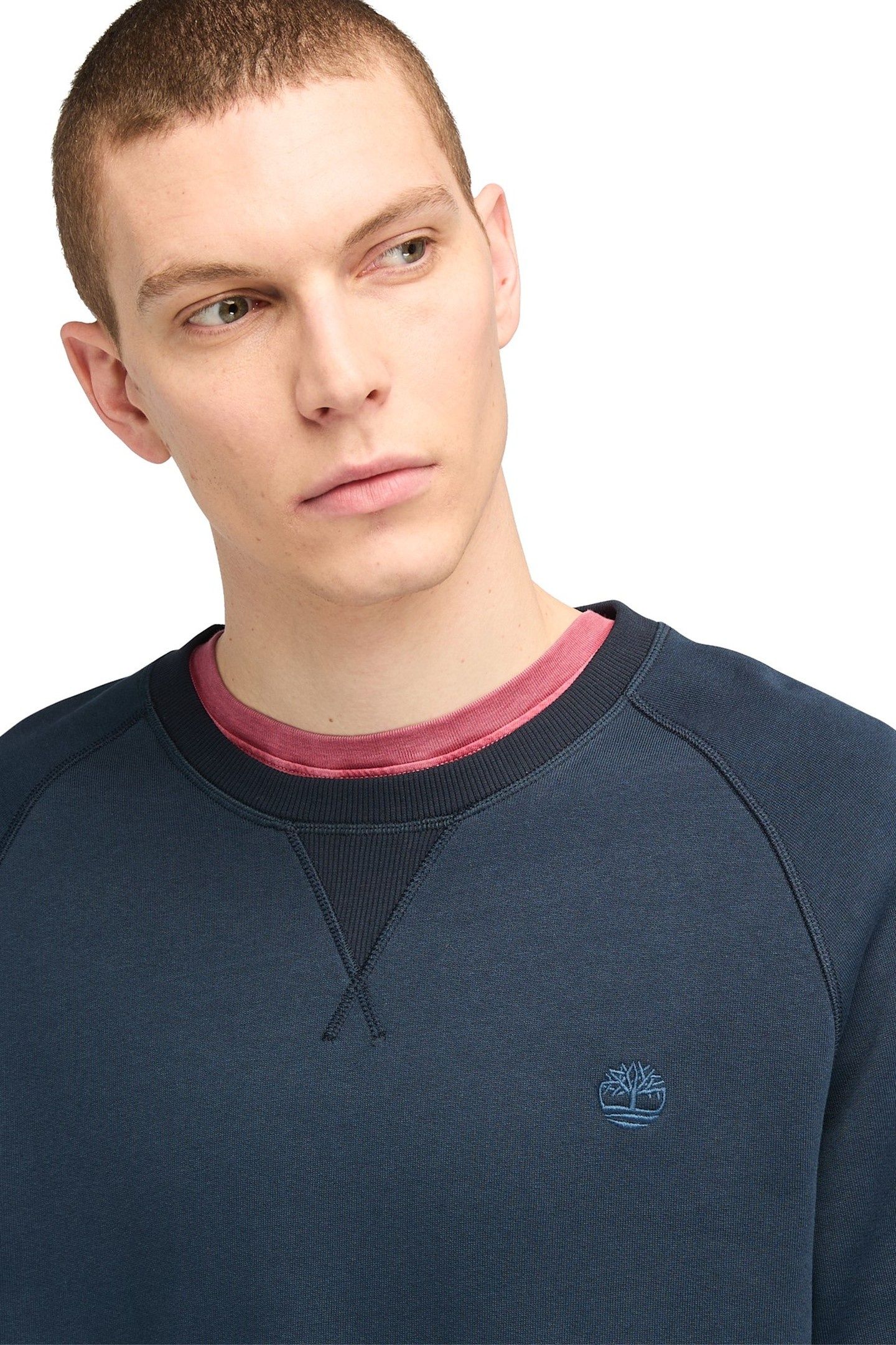 EXETER RIVER BRUSHED BACK CREW SWEATSHIRT DARK DENIM 5
