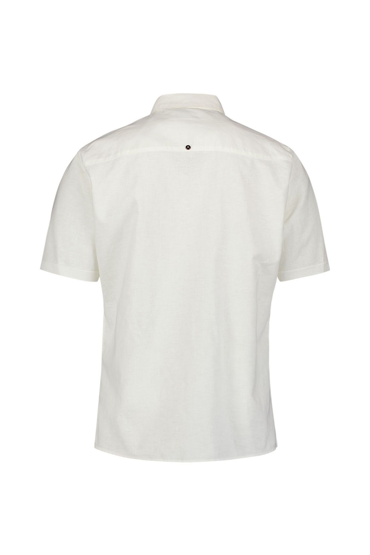 SHIRT SHORT SLEEVE SOLID WITH LINEN WHITE 5