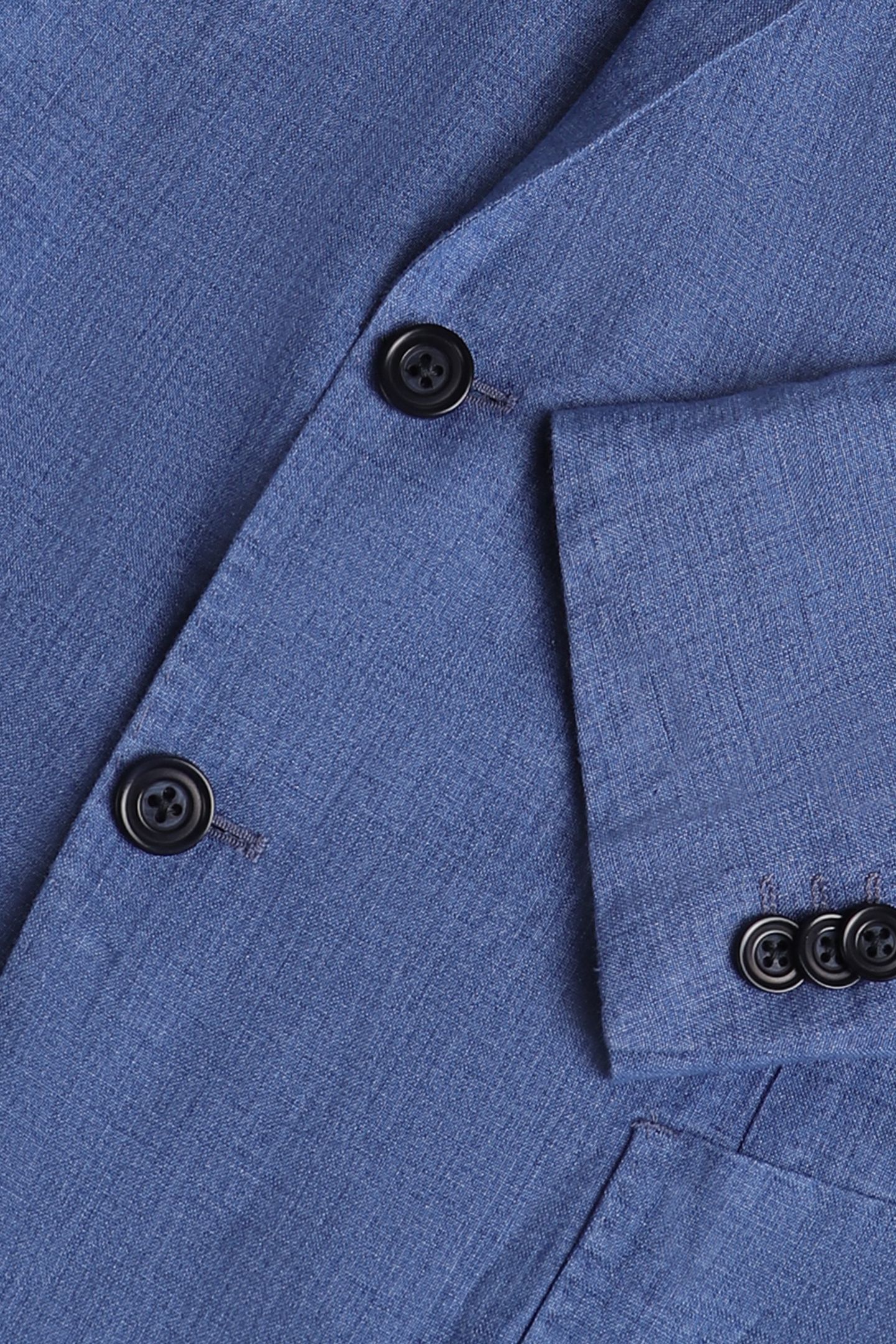 LINEN SINGLE-BREASTED BLAZER DENIM BLUE 6