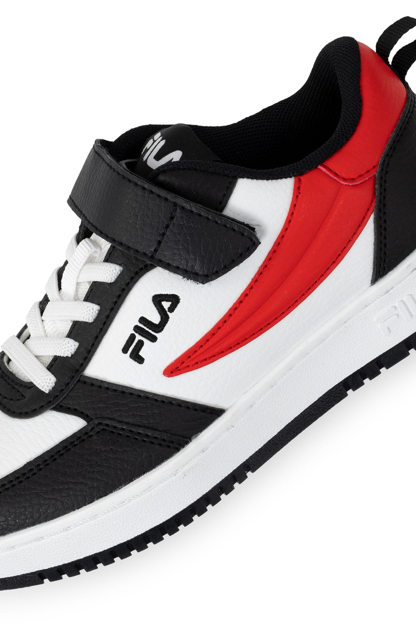 REGA NF VELCRO KIDS BLACK-FILA RED 2