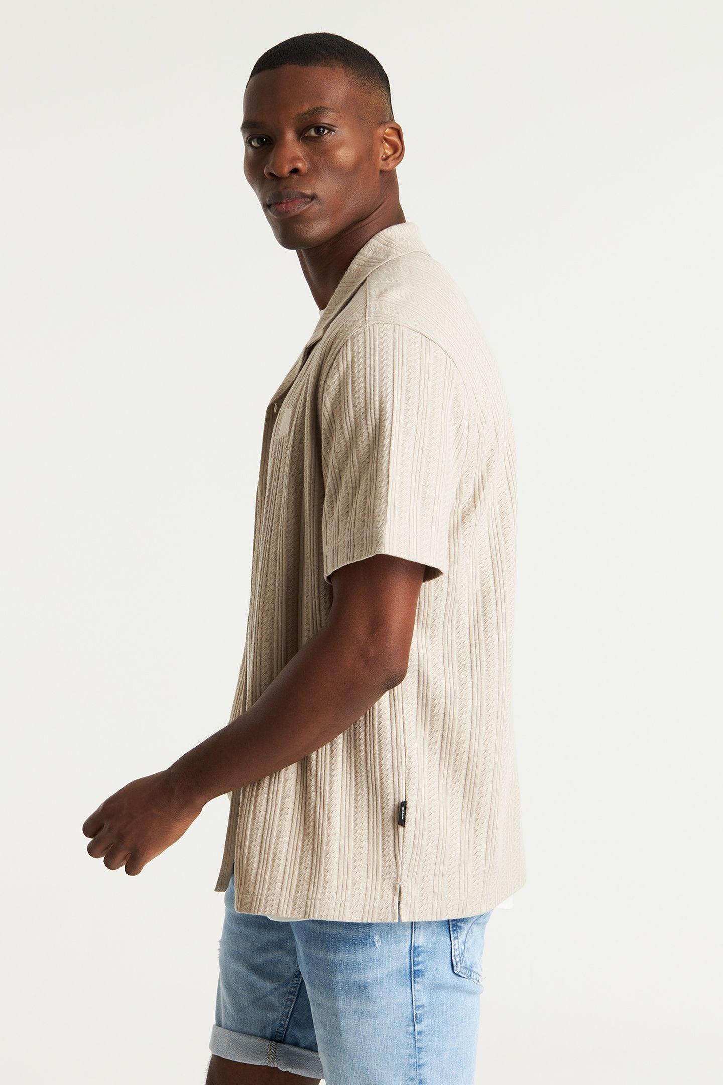 DOBY POINT SHIRT SHORT SLEEVE SILVER LINING 3