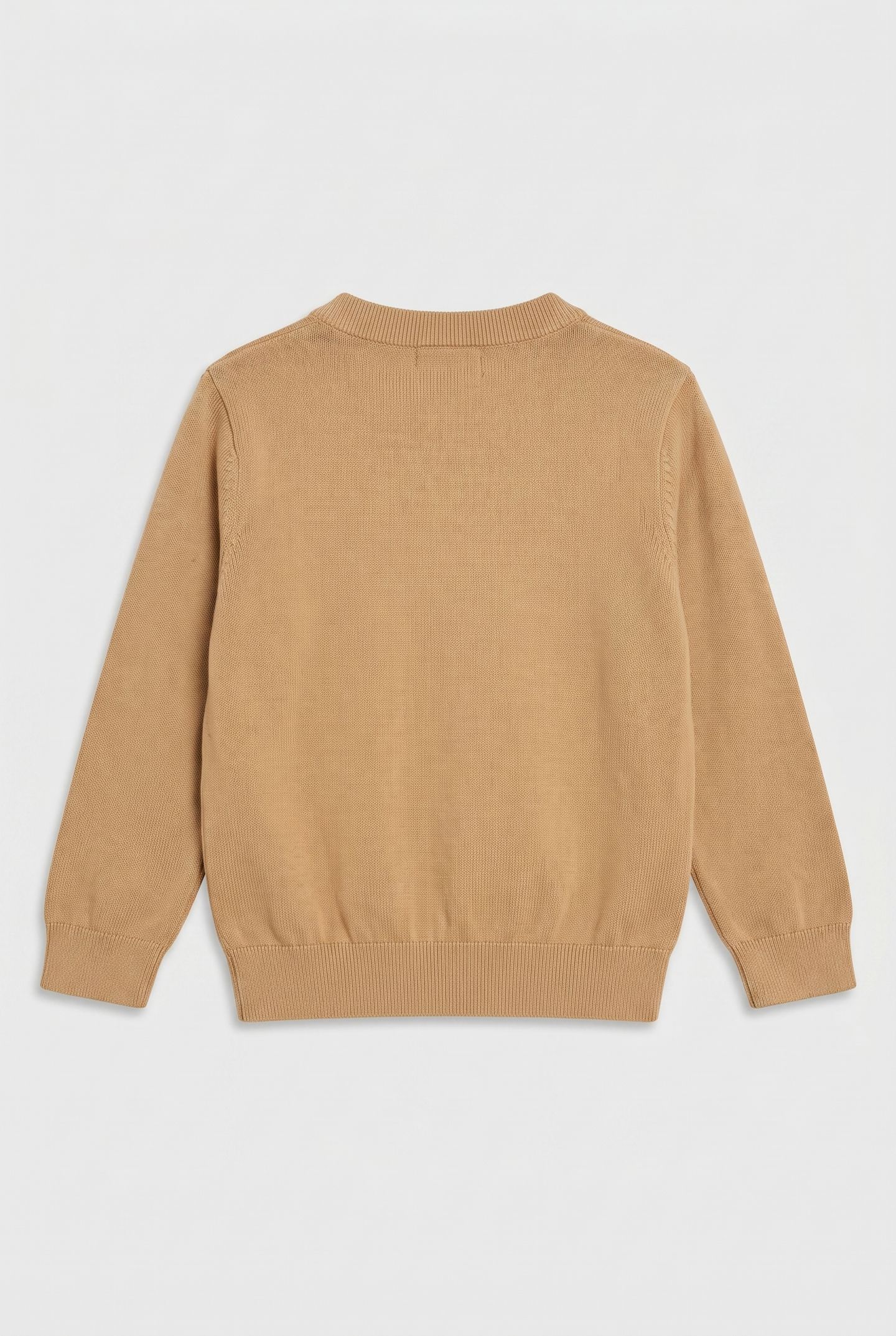 BOYS QUILTED MONOGRAM SWEATER SANDY BEIGE 3