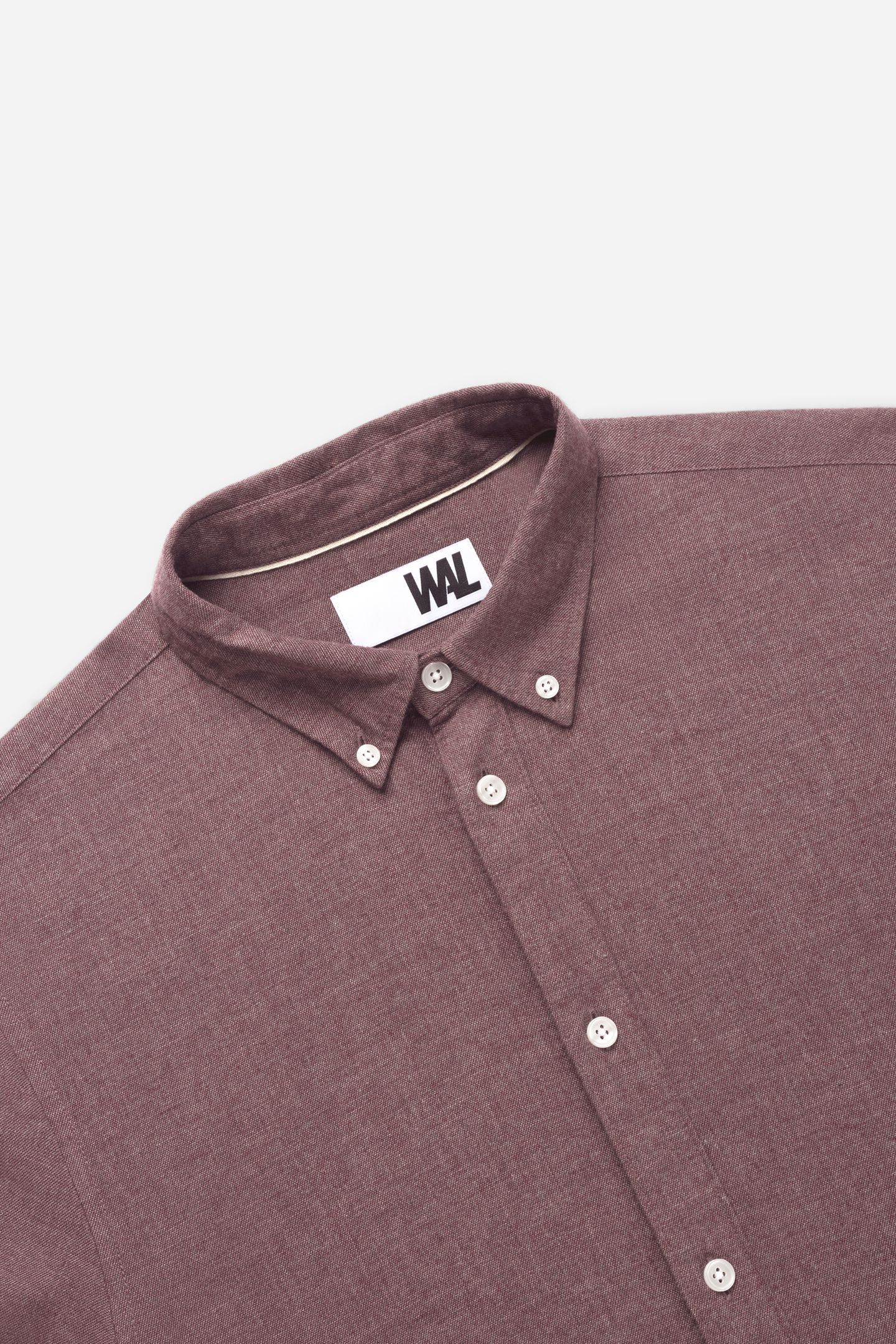 WAL – JAMES BRUSHED TWILL REGULAR SHIRT BURGUNDY 3