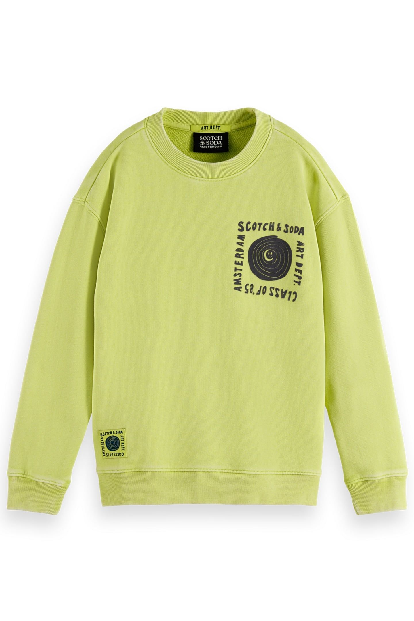 BOY LOOSE-FIT ARTWORK SWEATSHIRT GREEN GLOW 1