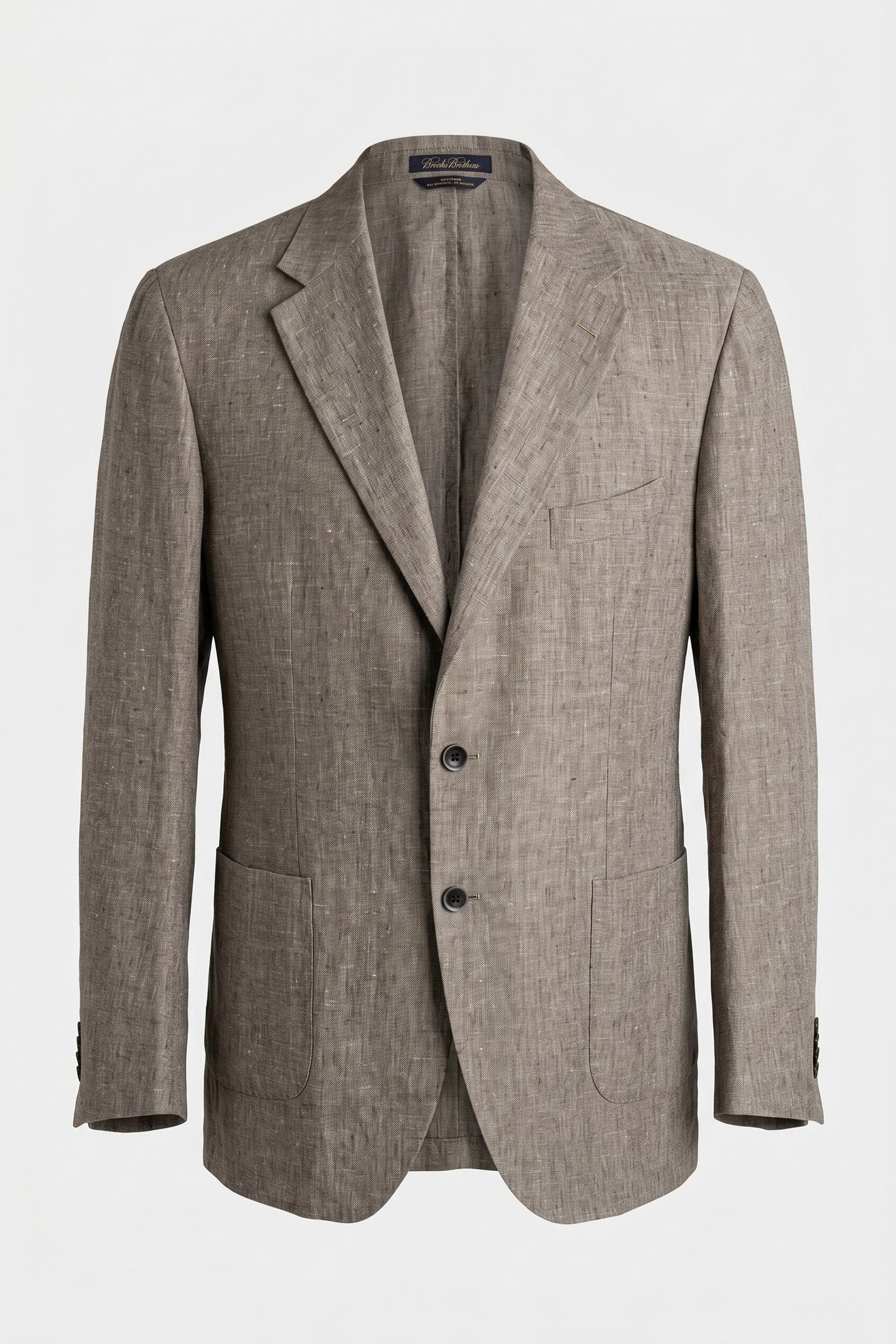 JACKET REGULAR LINING LINEN LIGHT BROWN 6