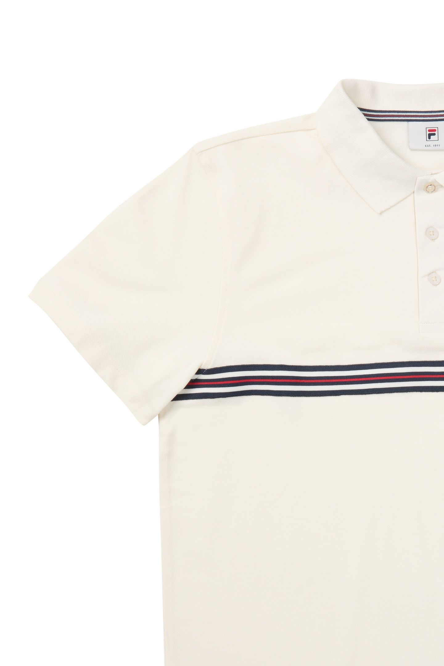 DIECIMO REGULAR HERITAGE TAPE POLO SHIRT EGRET 7
