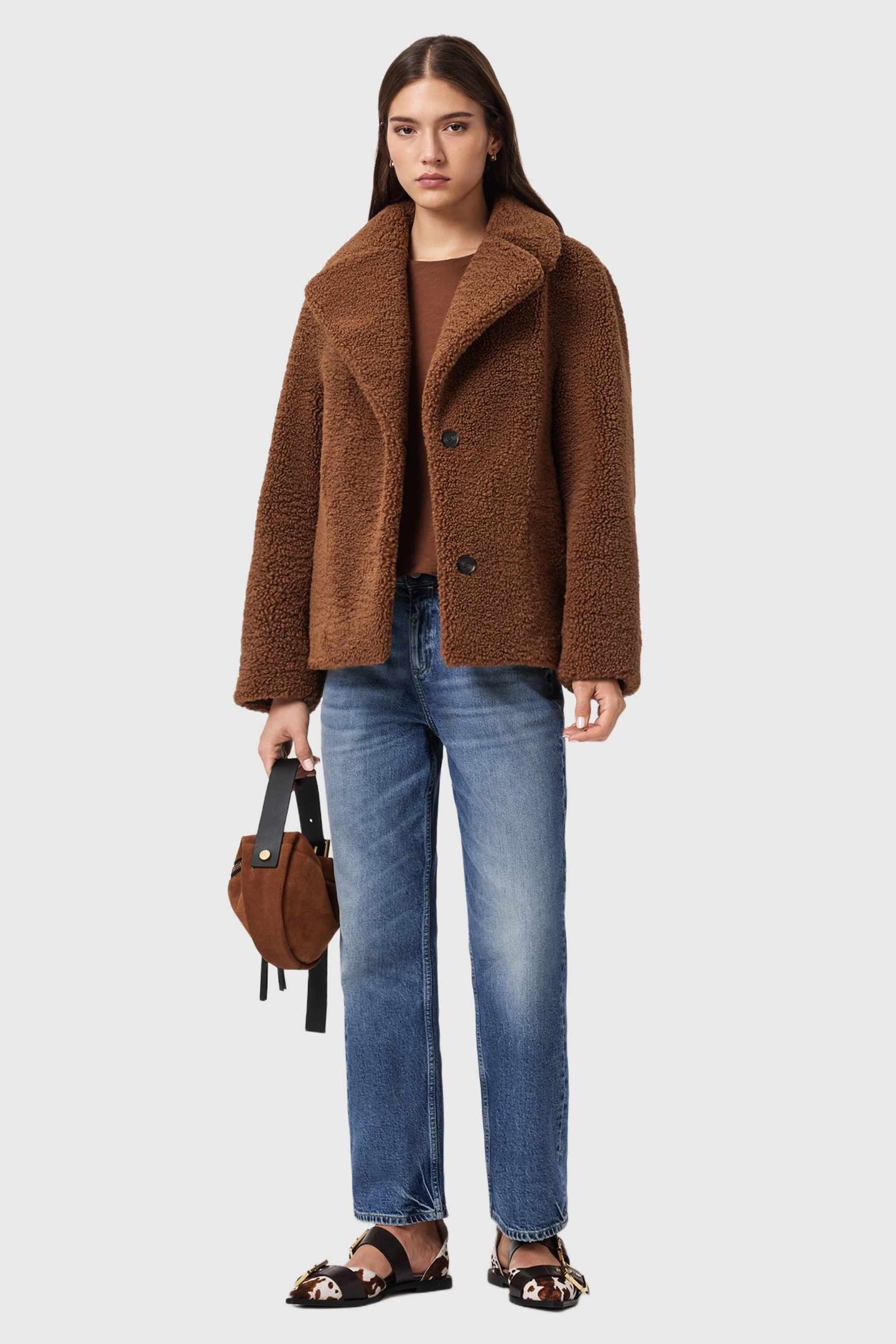 EDDIE FAUX TEDDY COGNAC BROWN 3