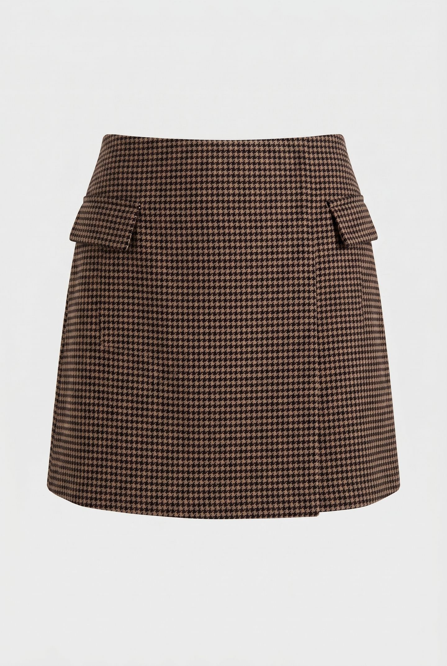 HOUNDSTOOTH SKIRT BROWN 3