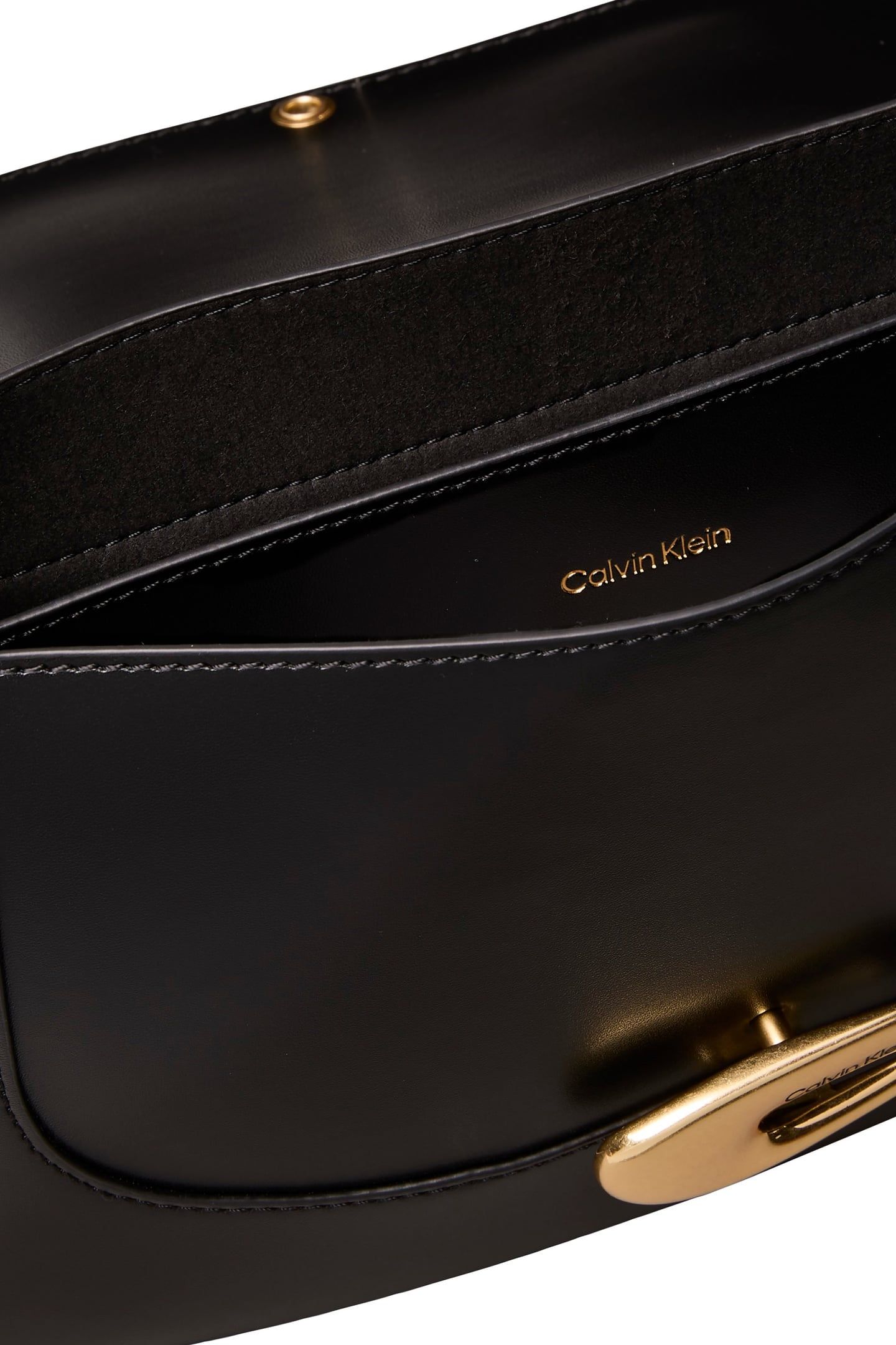 HARDWARE FLAP MEDIUM CROSSOVER BAG BLACK/TUMBLED DEEP GOLD 4