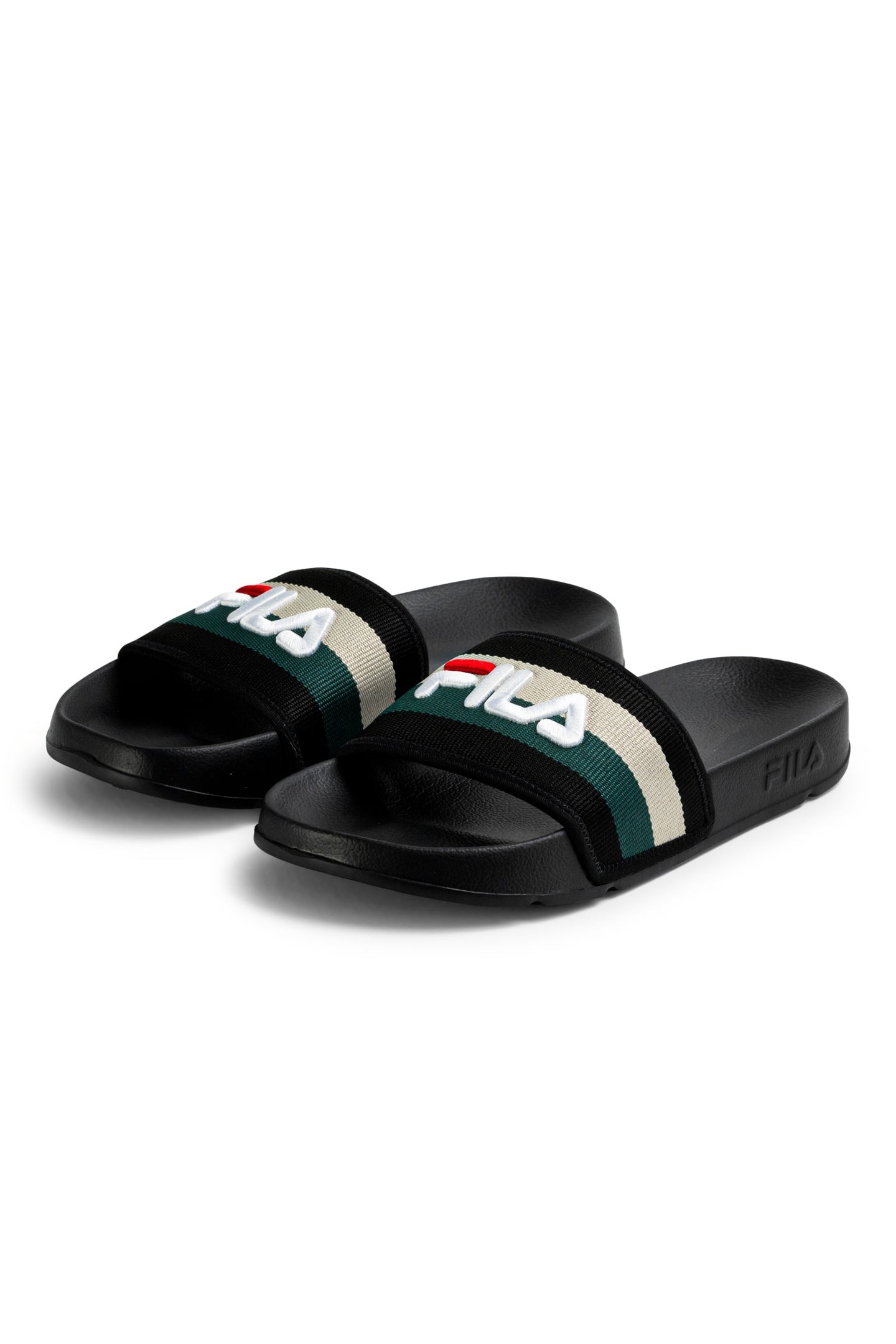 MORRO BAY STRIPES SLIPPER BLACK-POSY GREEN 2